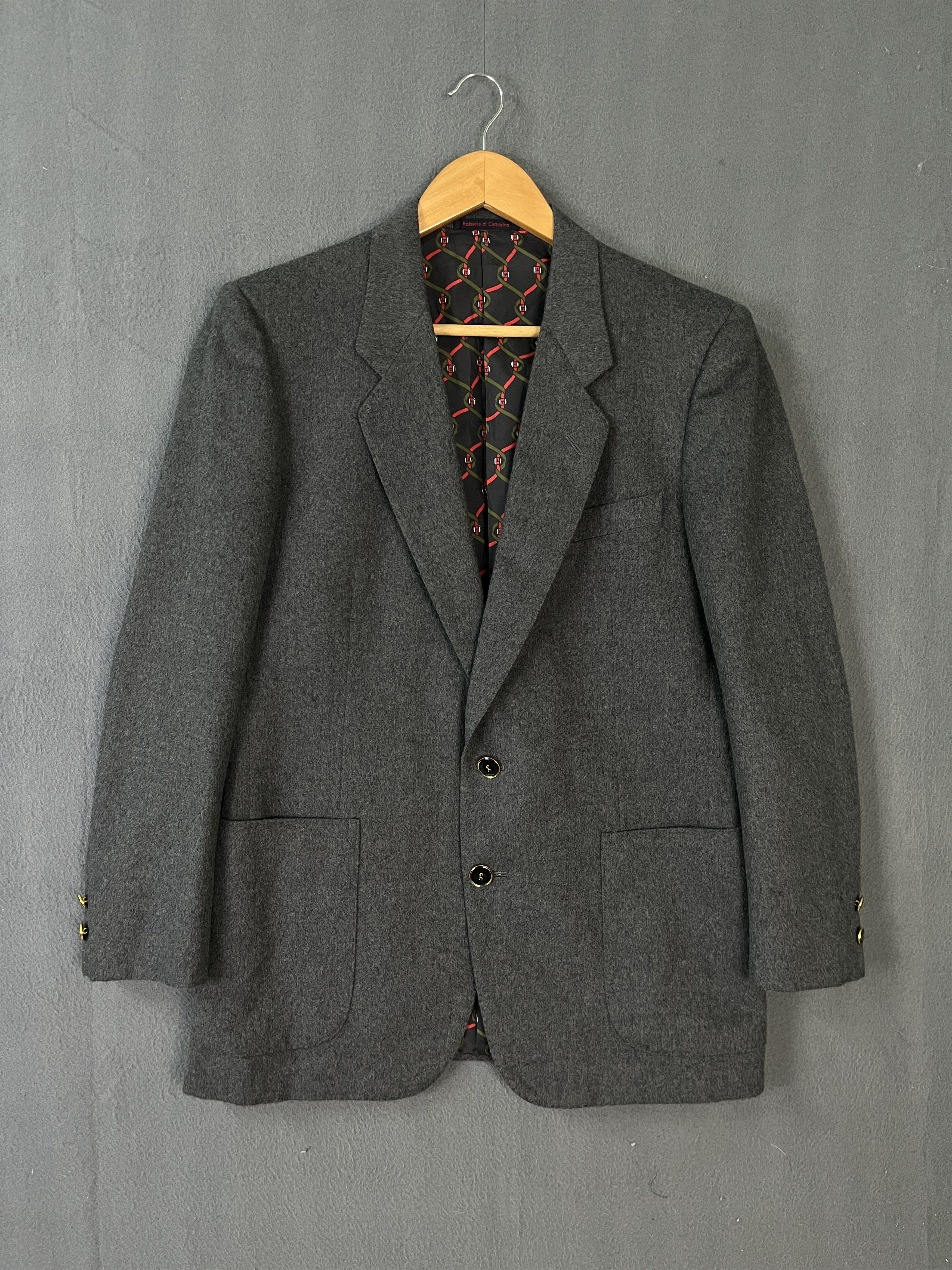 Roberta di Camerino Wool and Cashmere Grey Blazer Size 40R - 1 Thumbnail