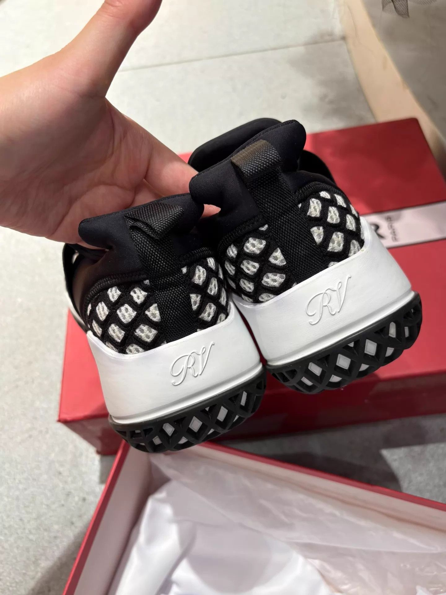 Roger Vivier RV Crystal Buckle Black Platform Sneaker 99 New Box EU37.5 Size US 7 / IT 37 - 4 Thumbnail