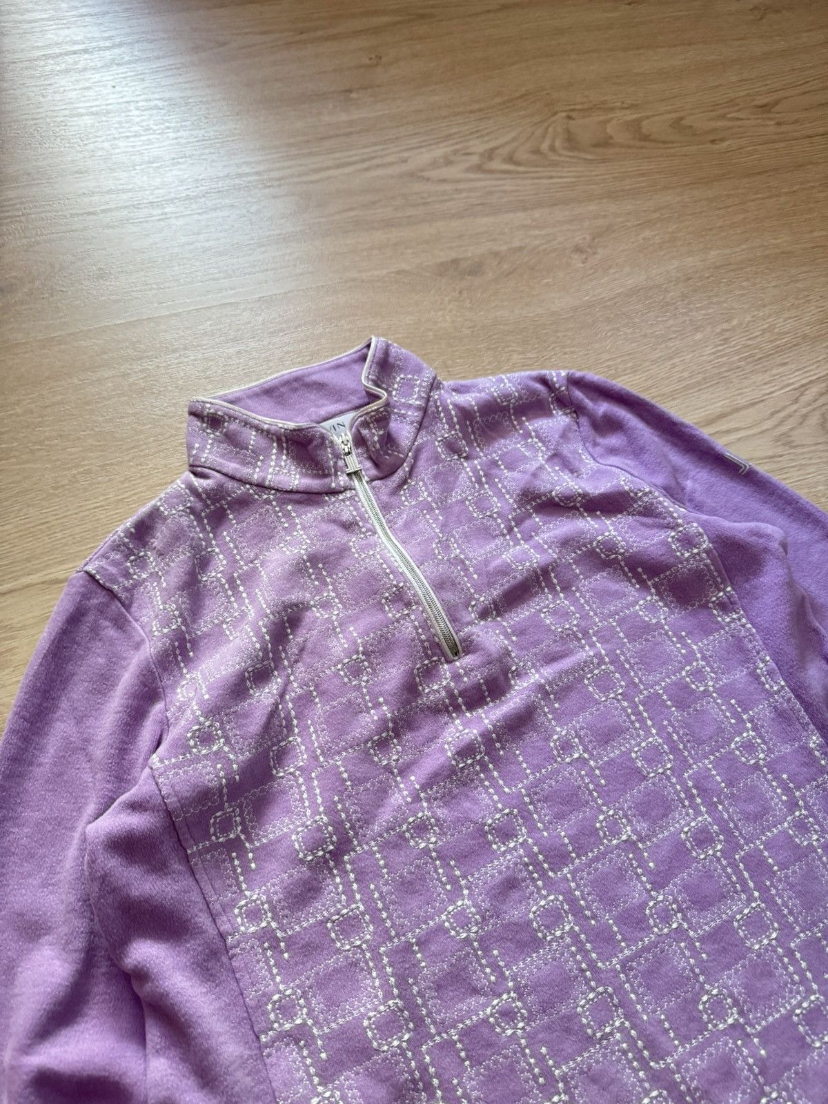 Vintage Vintage 90s Lanvin Sport y2k Japanese Purple Zip Long Sleeve Size M / US 6-8 / IT 42-44 - 2 Thumbnail