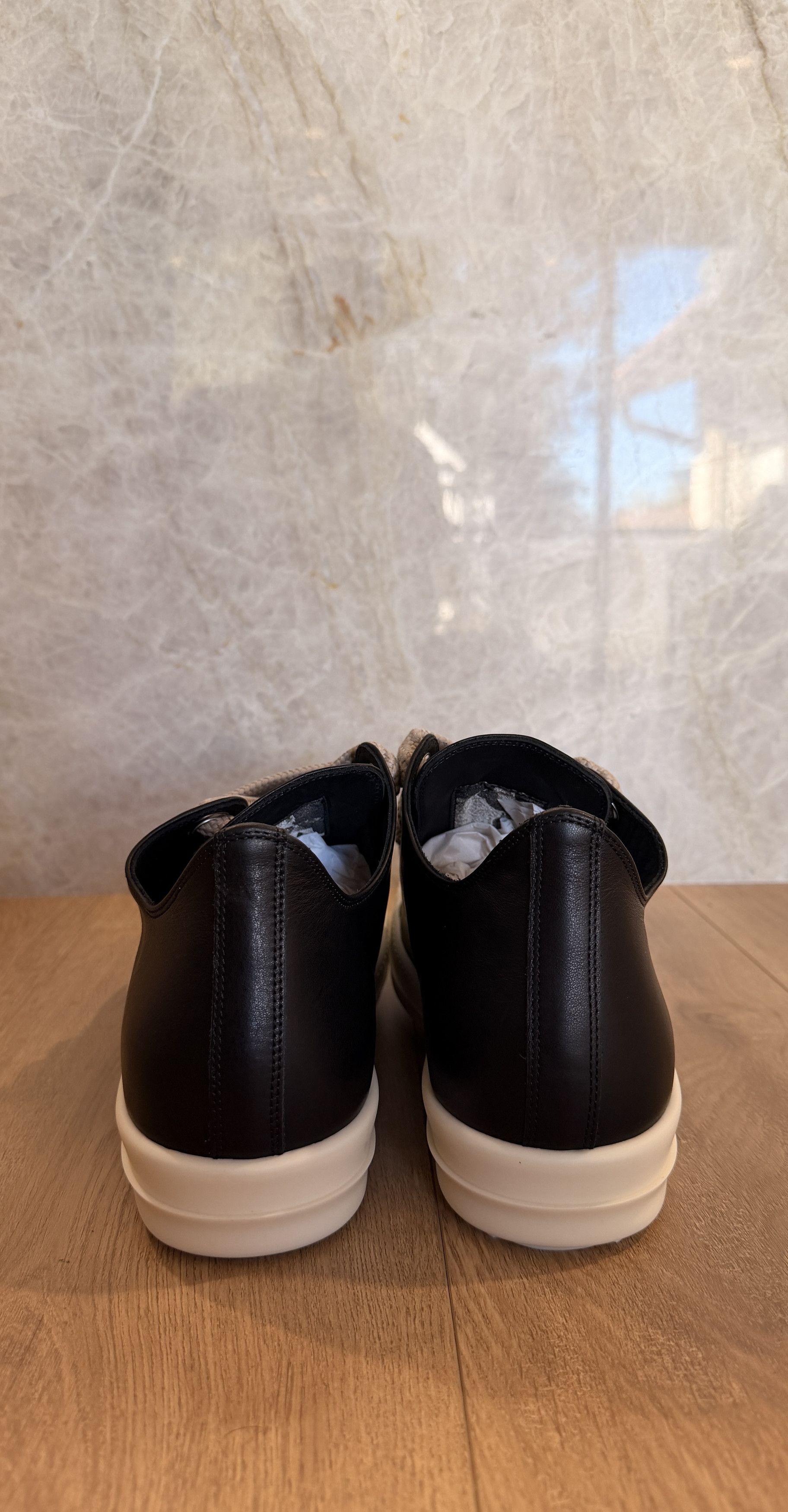 Rick Owens RICK OWENS RAMONE JUMBO LOW BLACK MILK SS26 TEMPLE Size US 13 / EU 46 - 5 Thumbnail