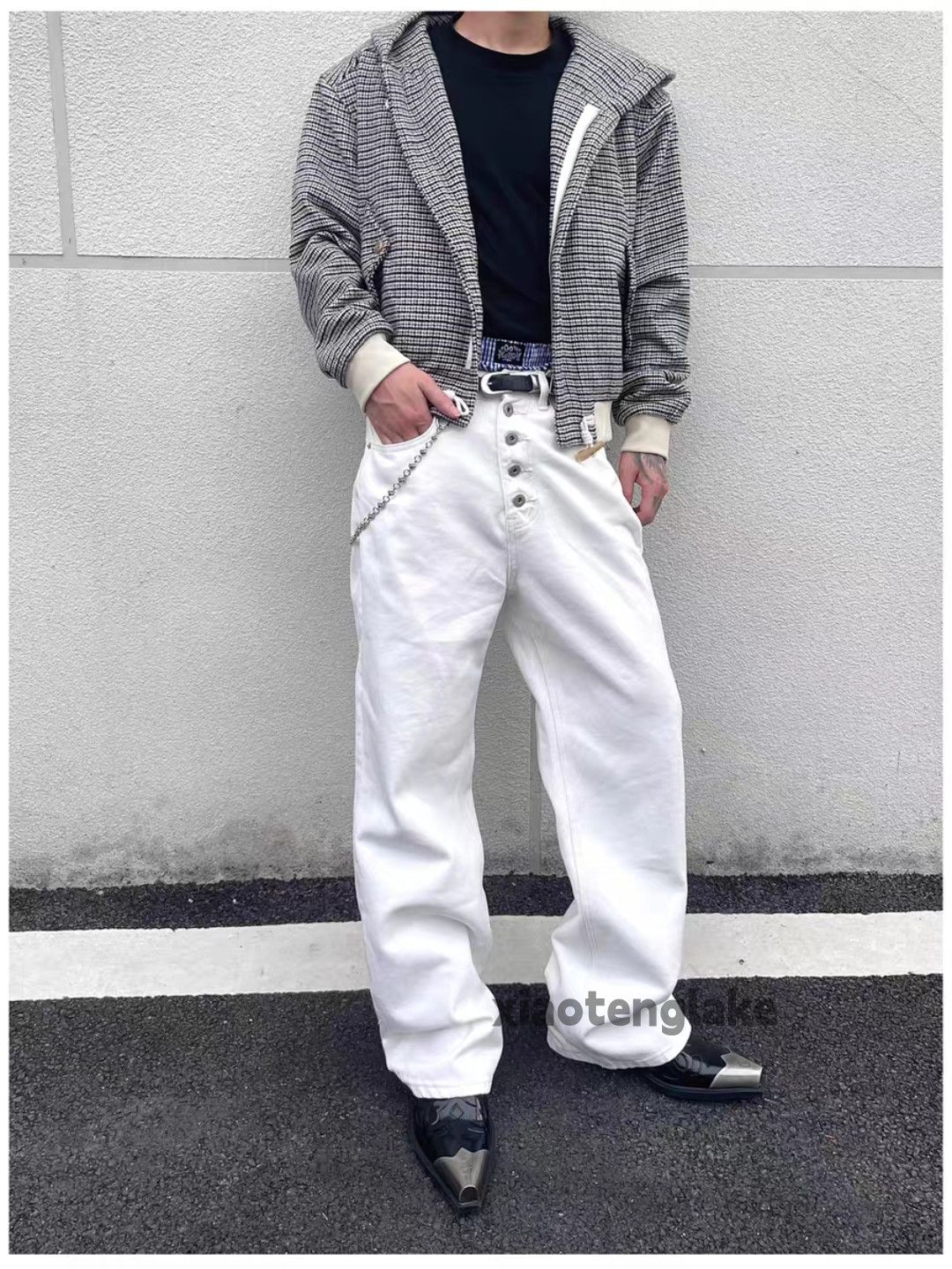 Jean Unisex utility loose baggy skate hiphop cleanfit jeans Size 28" / US 6 / IT 42 - 6 Thumbnail