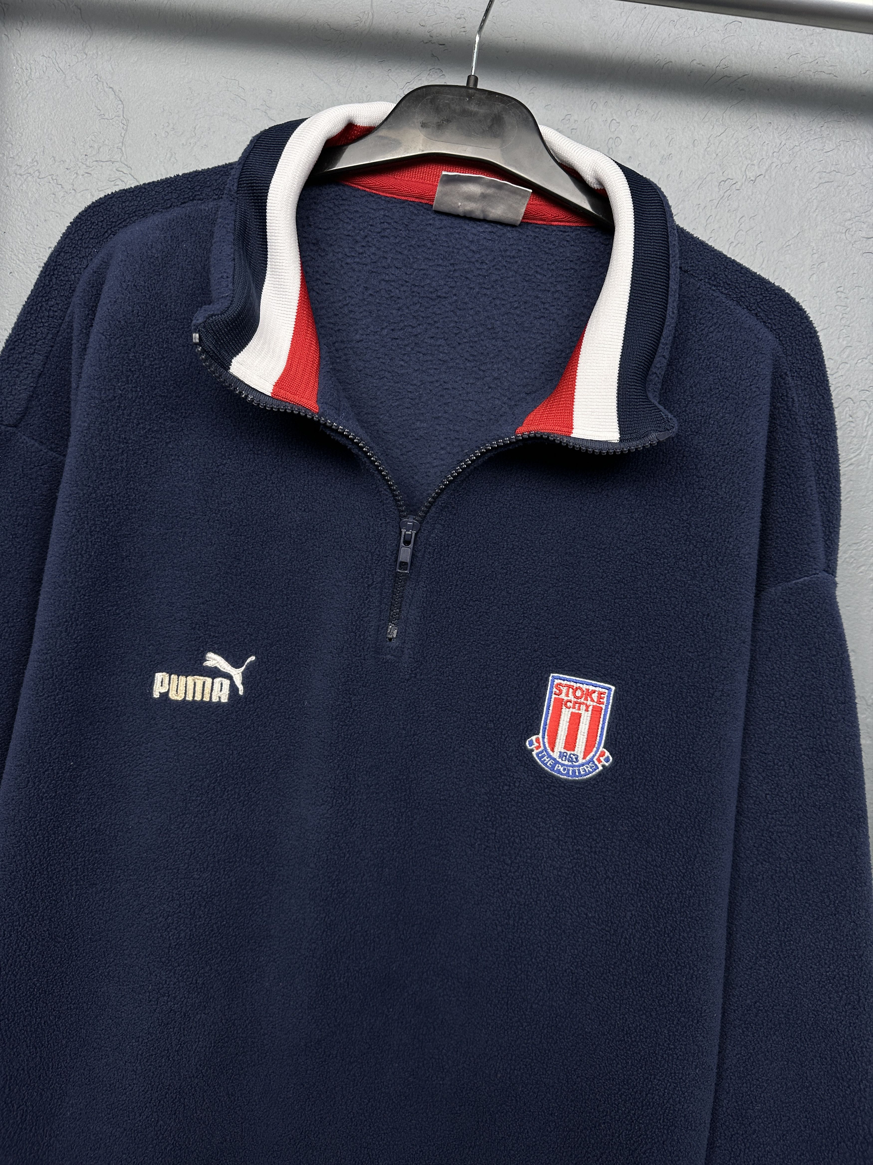 Puma Puma Stoke City Vintage Mens Football Fleece Jacket Size US XXL / EU 58 / 5 - 2 Thumbnail