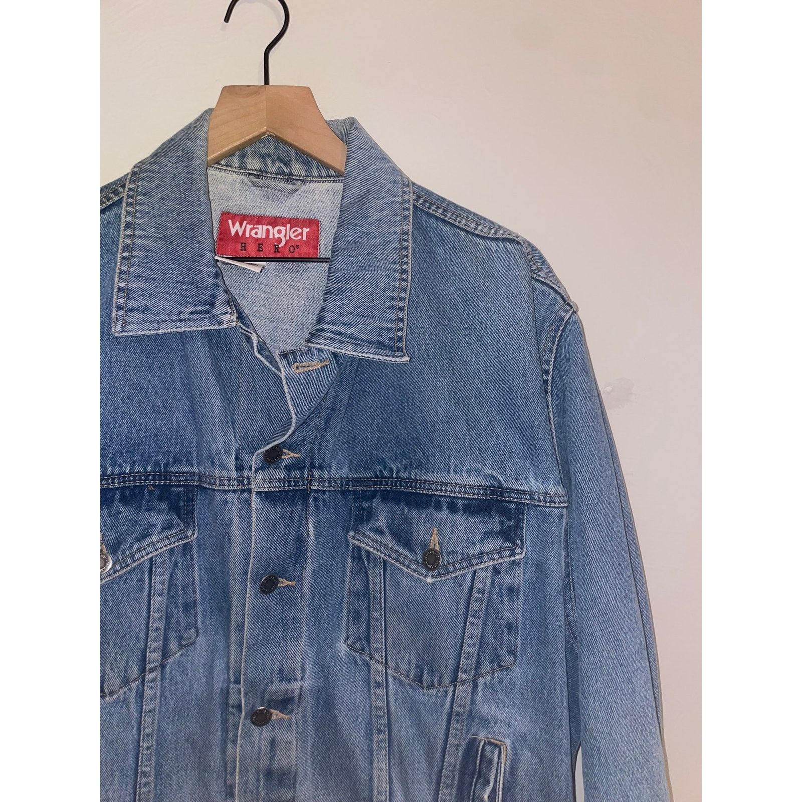 Wrangler Vintage Wrangler Hero Denim Jacket Outerwear VTG XL X-Large Size US XL / EU 56 / 4 - 3 Thumbnail