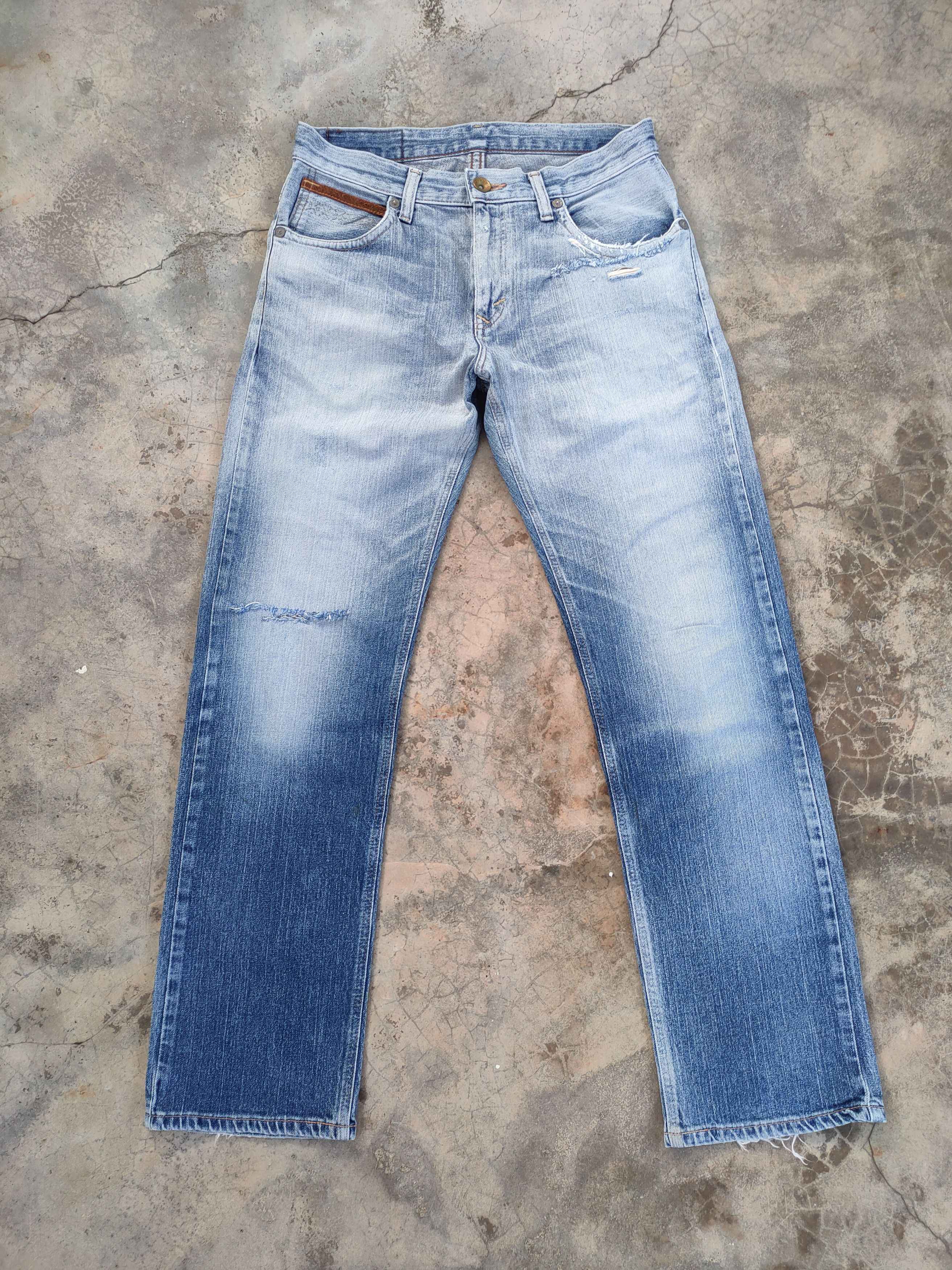 Edwin VINTAGE FADED EDWIN MUD WASHED RIPPEP JEAN DENIM PANTS Size US 33 - 1 Thumbnail
