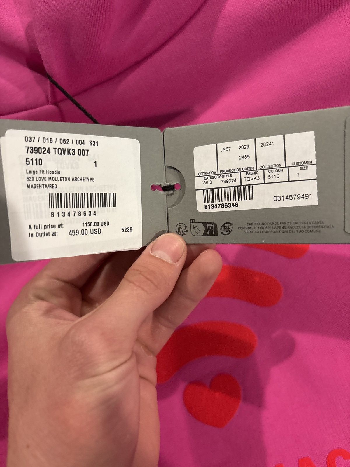 Balenciaga Balenciaga Wifi Hoodie Pink Size US S / EU 44-46 / 1 - 5 Thumbnail