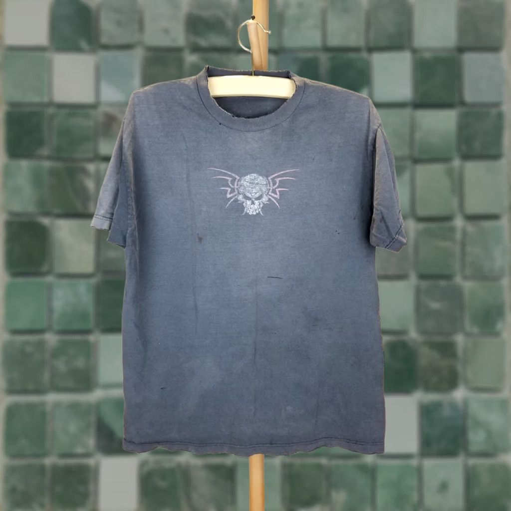 Vintage VINTAGE 90' SKULL GRUBGE SUN FADED TRASHED DISTRESSED 2 SIDE PRINT BLACK T-SHIRT RED L Size US L / EU 52-54 / 3 - 1 Thumbnail
