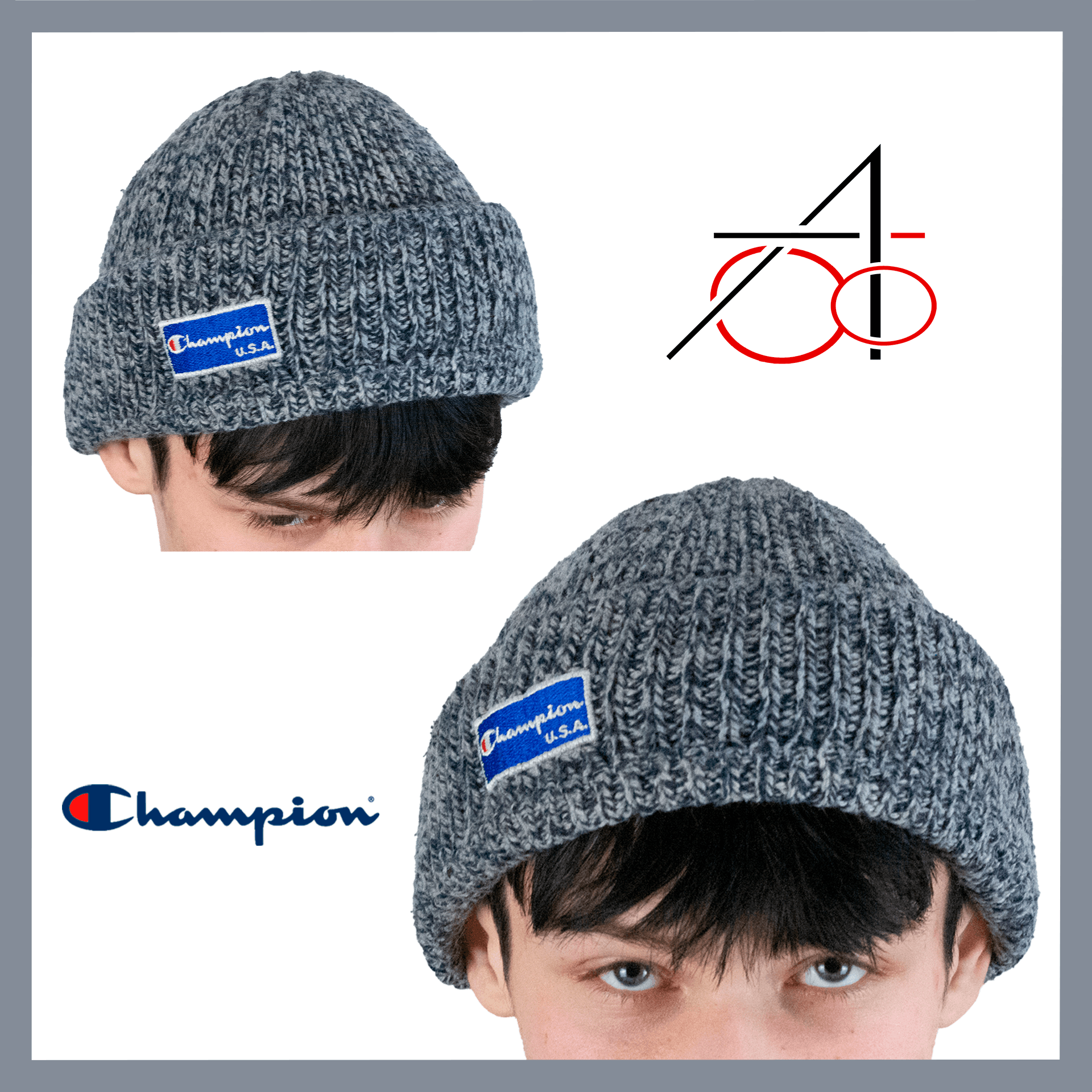 Champion Champion Vintage 00s knitted beanie Size ONE SIZE - 1 Thumbnail