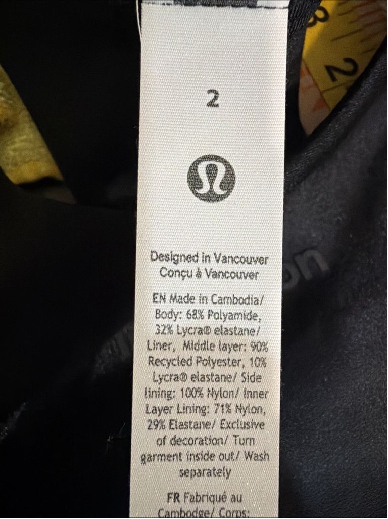 Lululemon LULULEMON SATIN SHINE TANK TOP B/C CUP WORDMARK BLACK SIZE 2 Size XS / US 0-2 / IT 36-38 - 7 Thumbnail