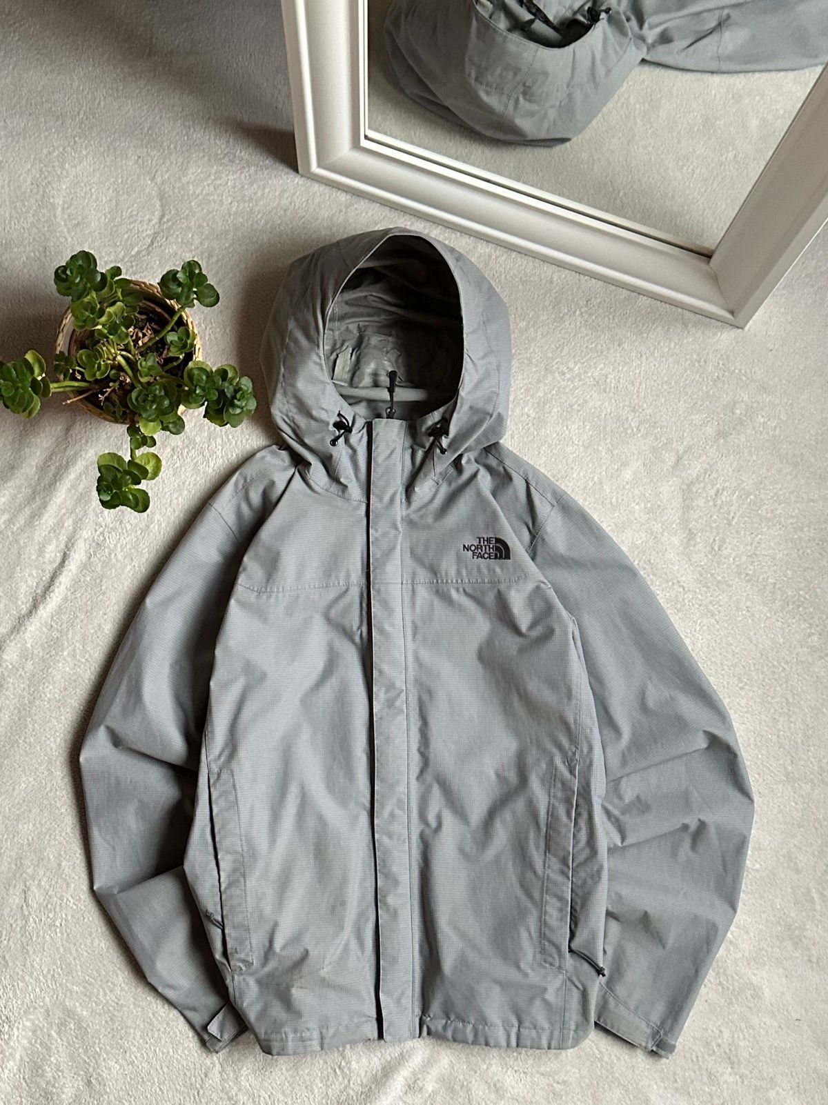 Pre-owned The North Face X Vintage The North Face Vintage Double Logo Streetwear Light Jacket In Grey