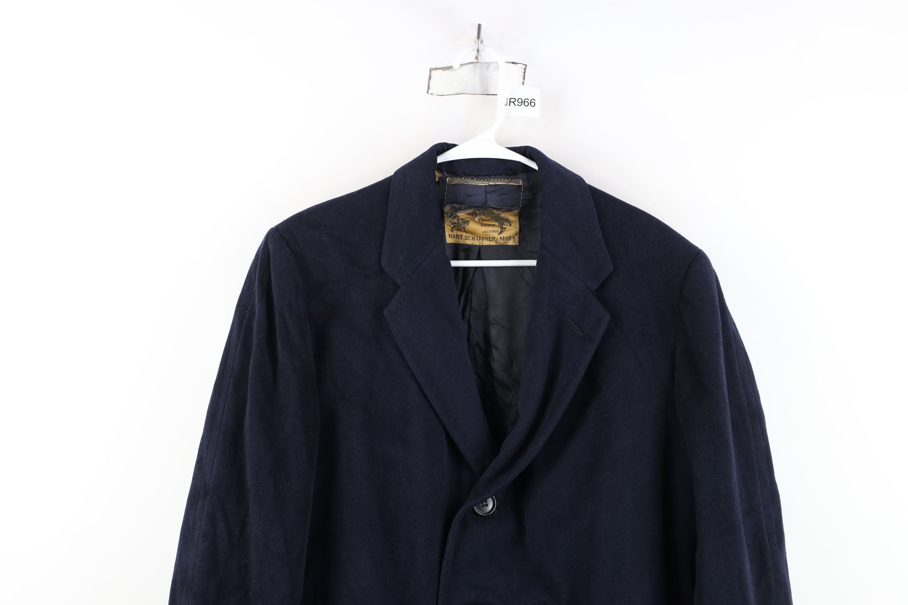 Vintage Vintage 50s 60s Streetwear Velour Wool Overcoat Jacket Blue Size US XL / EU 56 / 4 - 2 Thumbnail