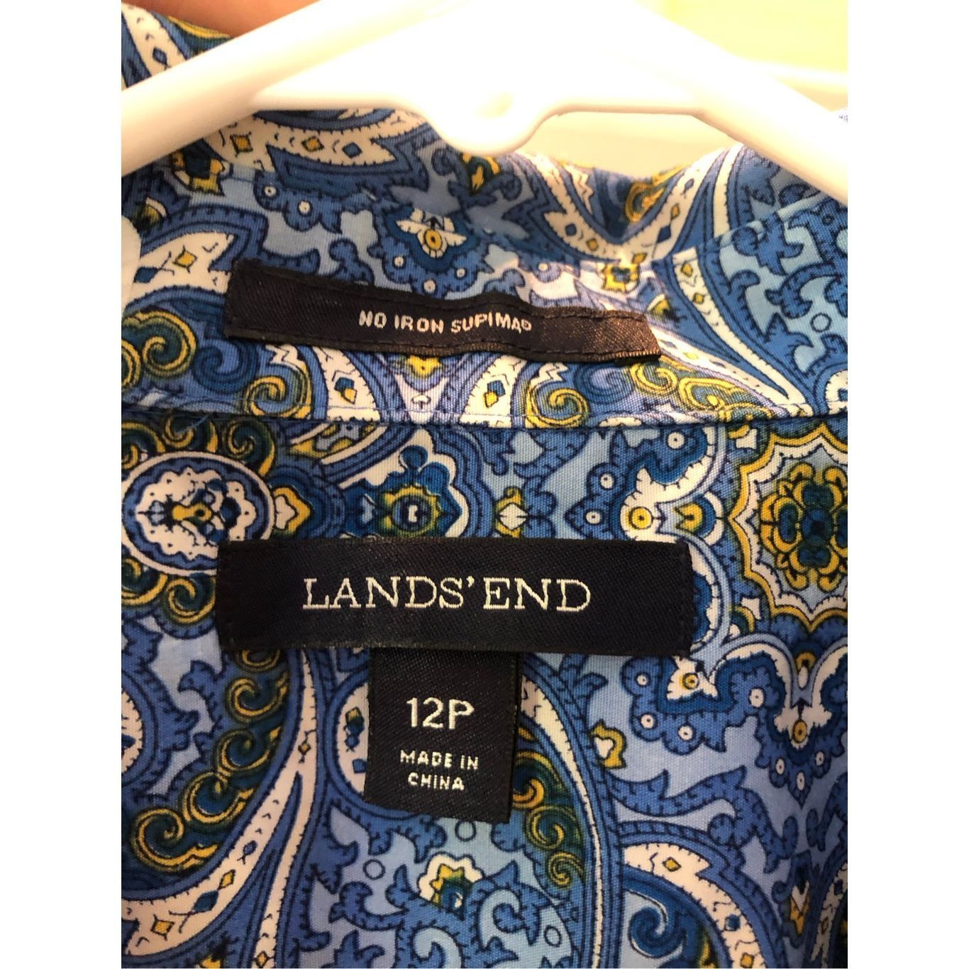 Lands' End Lands End (Elinore Olsen engraved) Women’s Blue Paisley Coll Size XL / US 12-14 / IT 48-50 - 5 Thumbnail