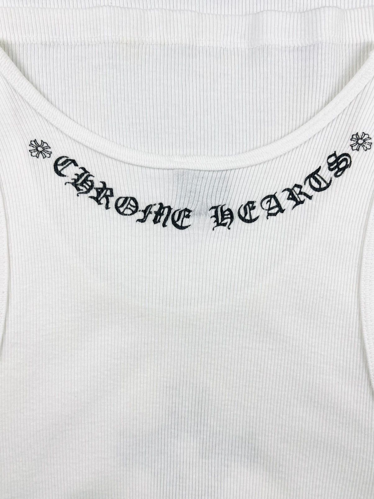 Chrome Hearts Chrome Hearts Vintage Floral Cross Logo Tank Top White Size L / US 10 / IT 46 - 4 Thumbnail