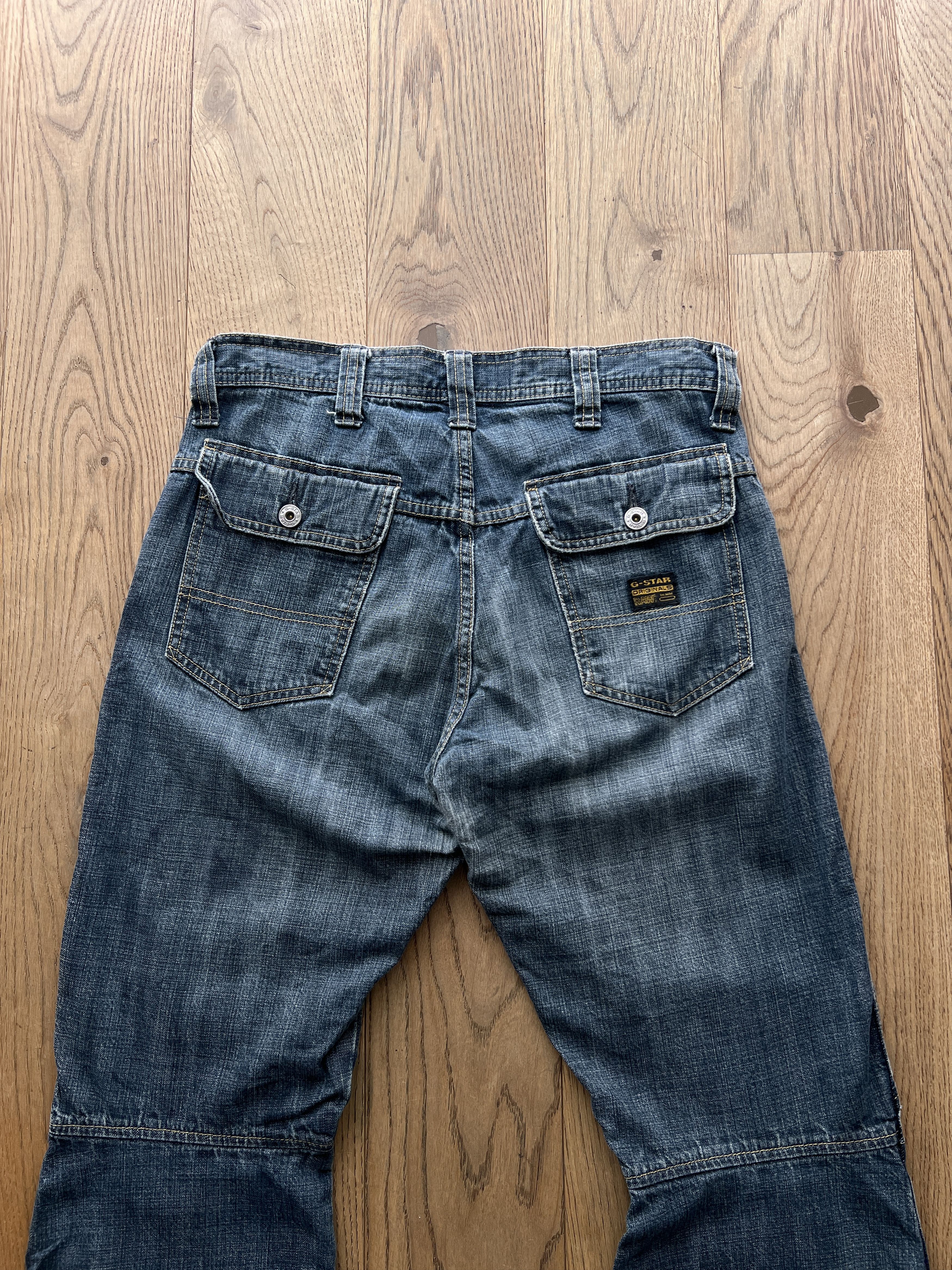 G-Star 90s G-Star RAW Comwood double knee flared boot cut denim y2k Size US 31 - 6 Thumbnail