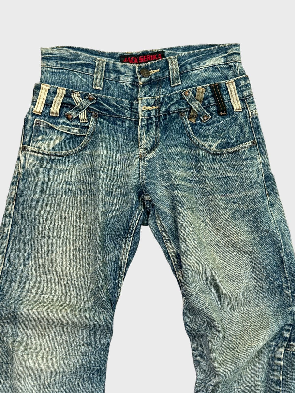 Le Grande Bleu (L.G.B.) JACK SERIKA DOUBLE WAIST ACID MUD WASH DENIM Size US 28 / EU 44 - 3 Thumbnail