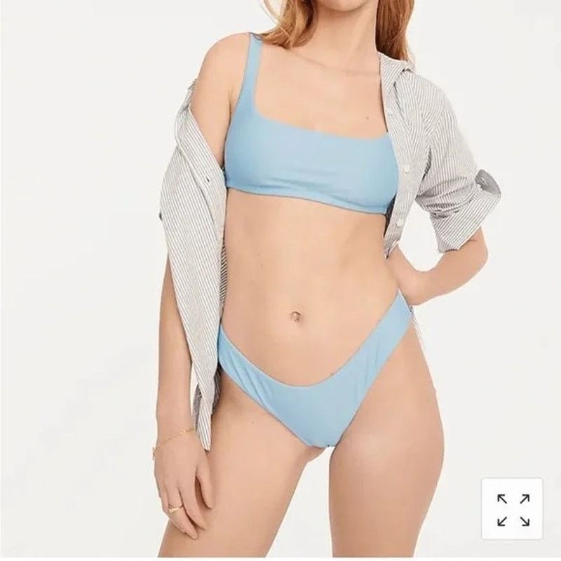 J.Crew NWT J. Crew Curved Waist Cheeky Bikini Bottoms Size S Size ONE SIZE - 2 Thumbnail