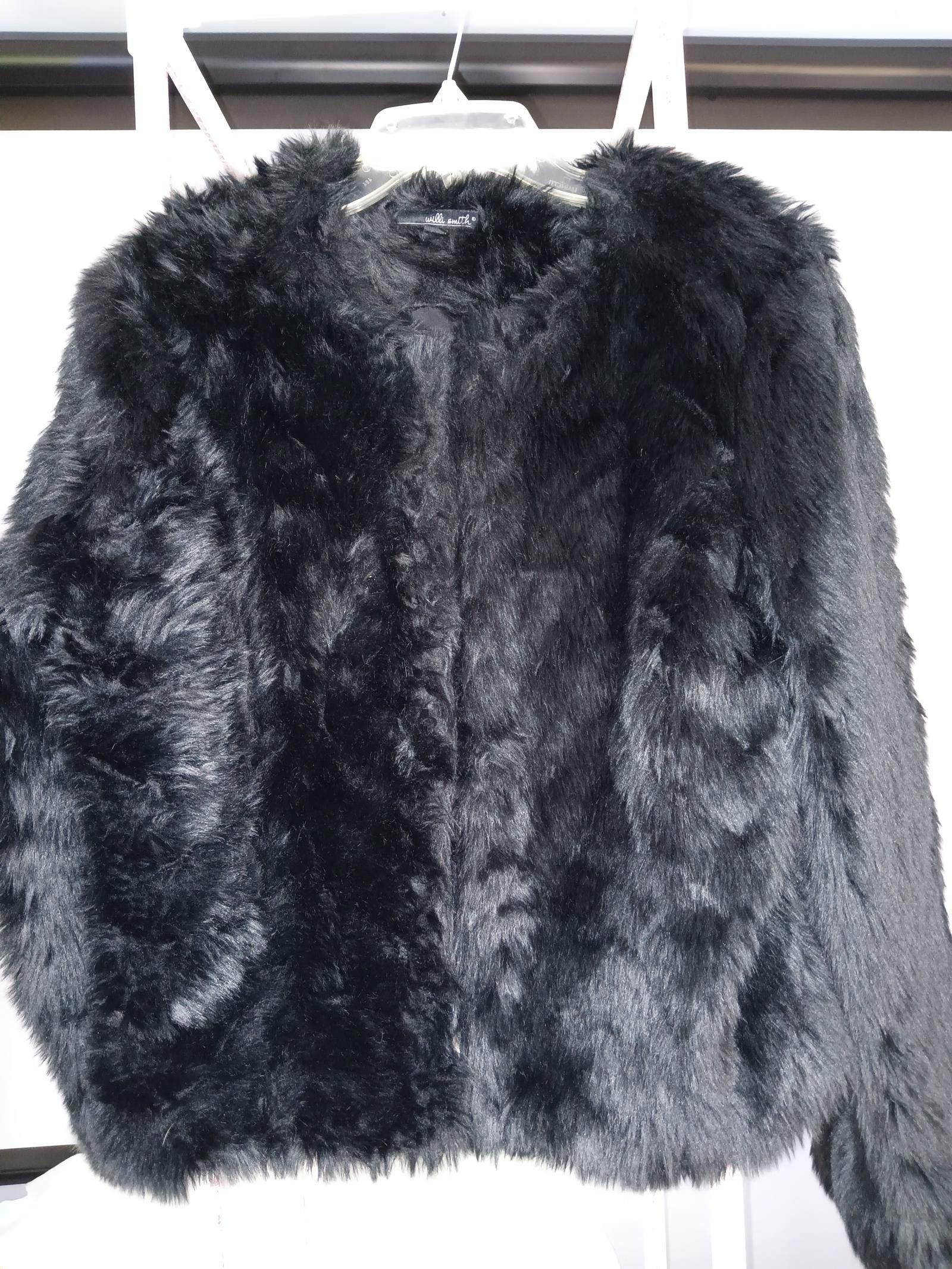 Willi Smith Willi Smith Black Faux Fur Jacket - Luxurious & Stylish Size L / US 10 / IT 46 - 1 Thumbnail
