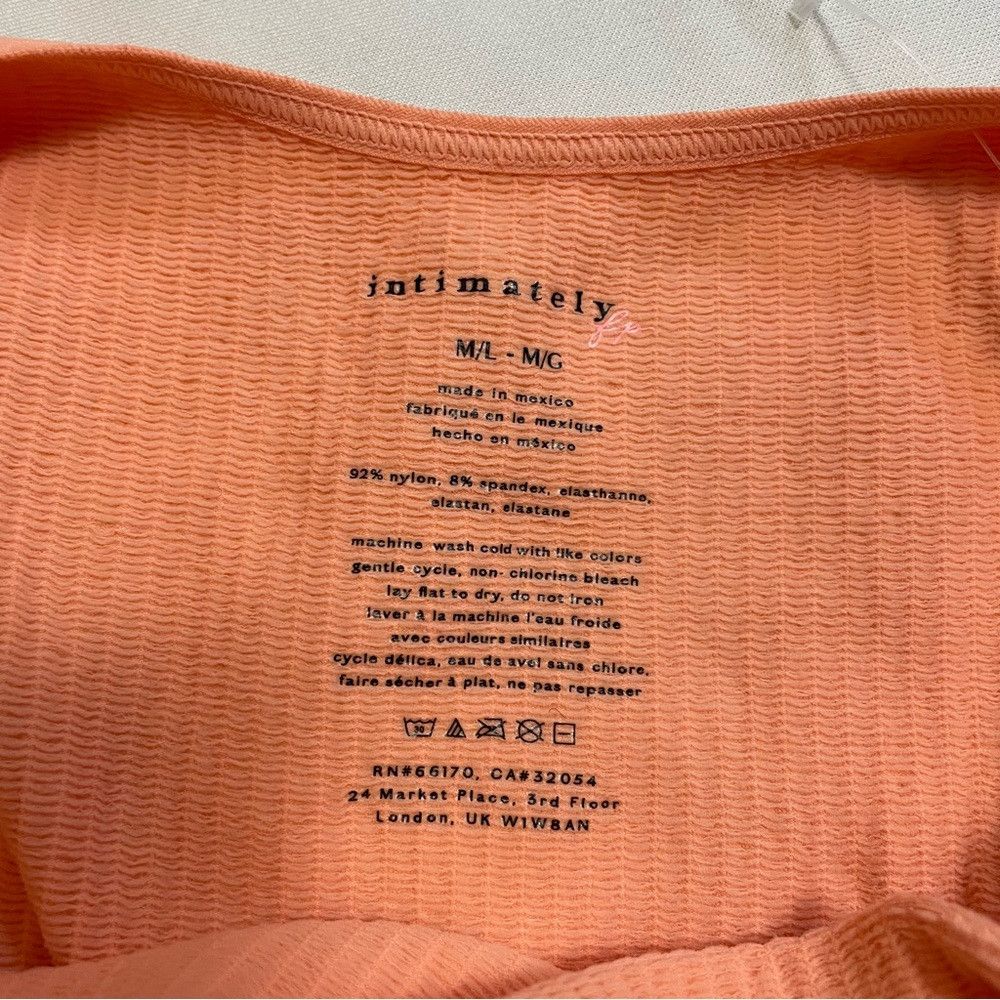 Free People New Free People Intimately Mmkay Seamless Orange Tank SIze Size M / US 6-8 / IT 42-44 - 8 Thumbnail