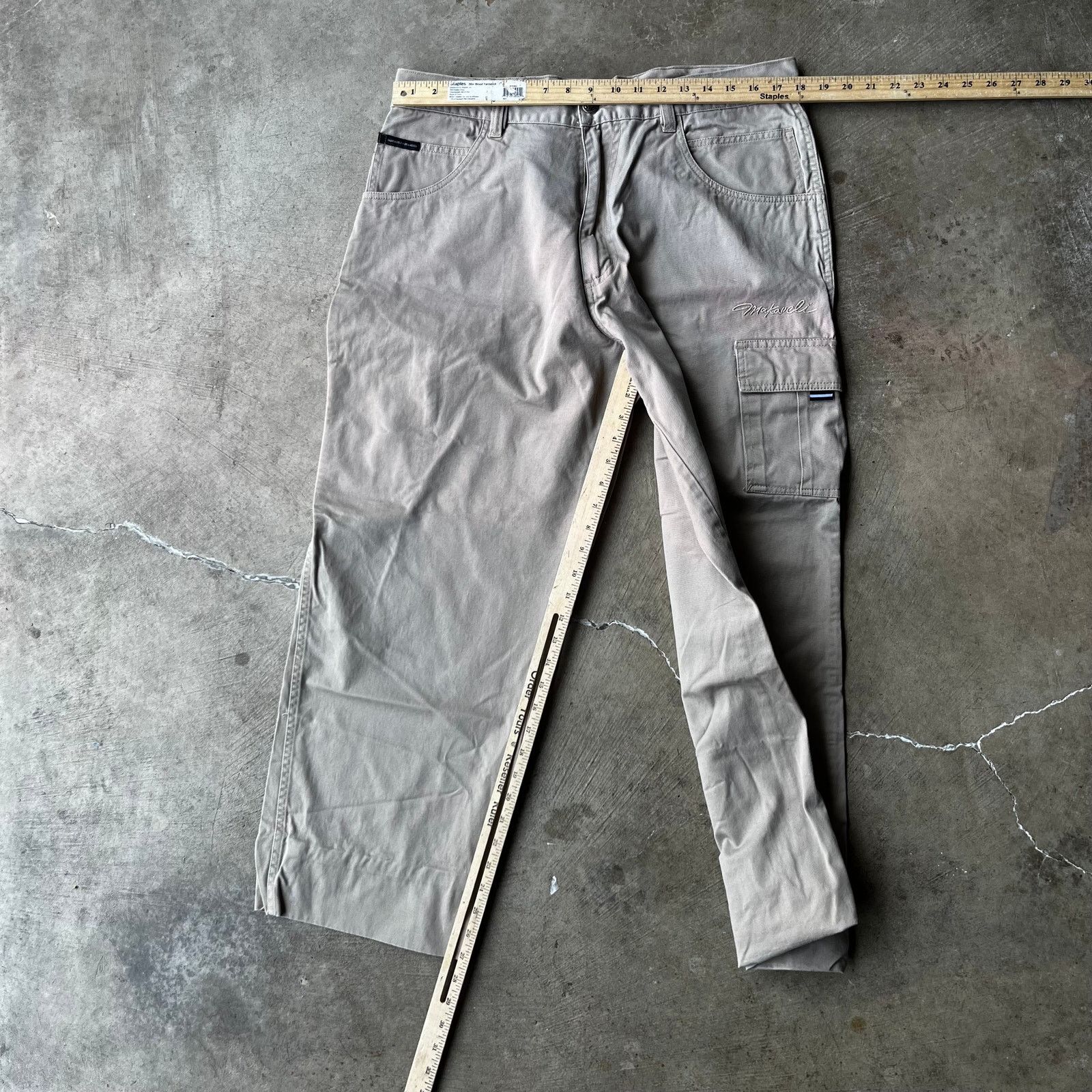 Vintage Vintage Makaveli Pants Mens 38x34 Khaki Cargo Y2K 00s Skate Size US 38 / EU 54 - 7 Thumbnail