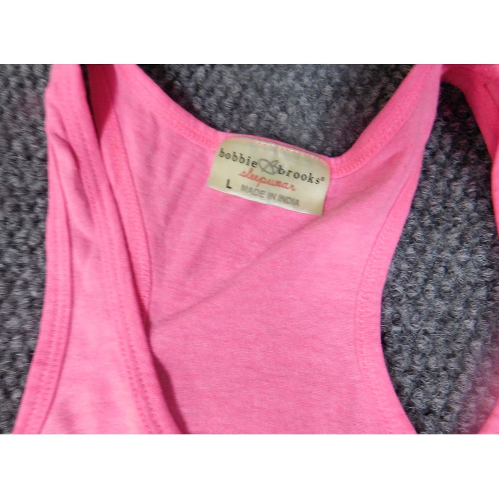 Vintage Bobbie Brooks Womens Tank L Pink Stretch Crew Neck Pullover Casual Basic Regular Size L / US 10 / IT 46 - 4 Thumbnail
