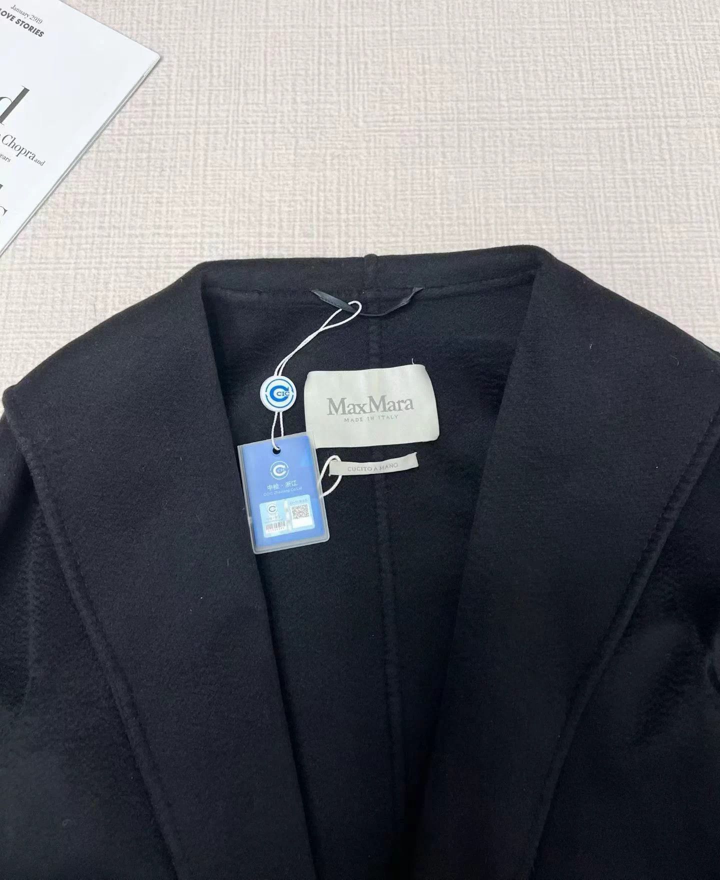 Max Mara Maxmara Classic Black Cashmere Overcoat 36 No Belt Size XS / US 0-2 / IT 36-38 - 3 Thumbnail