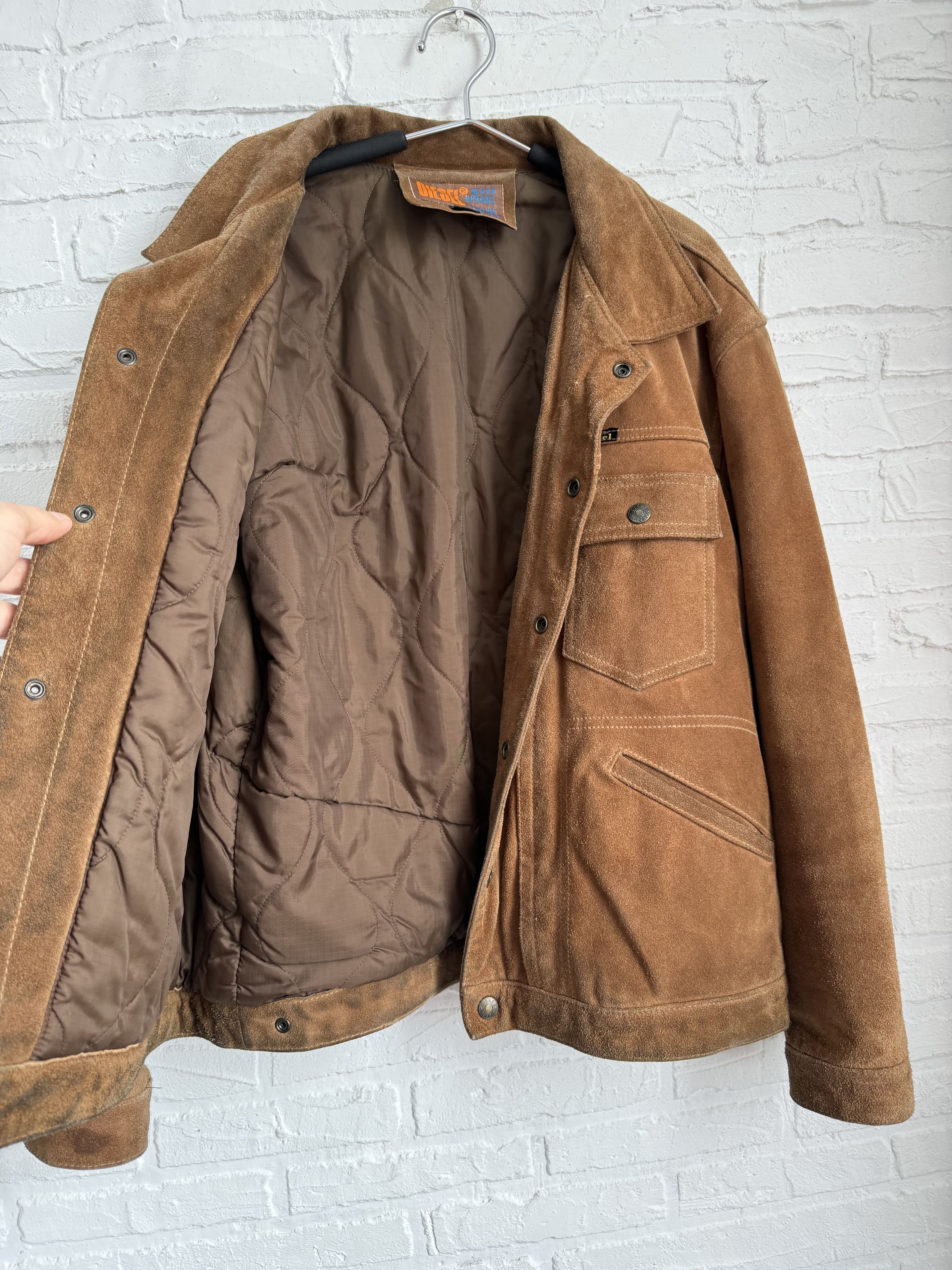 Diesel Vintage 2000s DIESEL work suede leather jacket Size US M / EU 48-50 / 2 - 5 Thumbnail