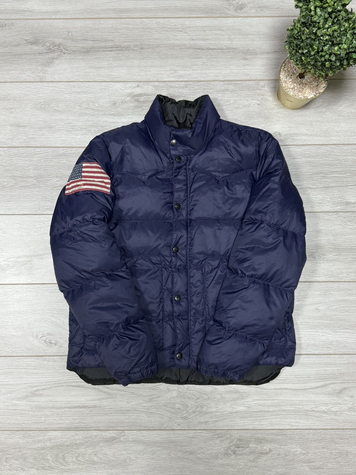 Denim & Supply Ralph Lauren POLO Ralph Lauren USA 🇺🇸 flag denim supply down puffer jacket Size US XL / EU 56 / 4 - 5 Thumbnail