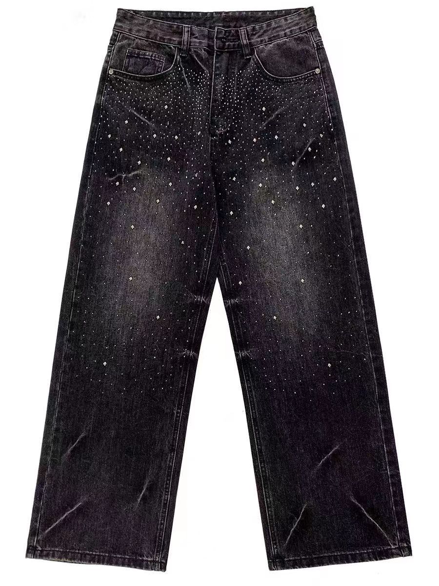 Japanese Brand × Vintage Black Spot Design Loose Casual Vintage Jeans Size US 34 / EU 50 - 5 Thumbnail