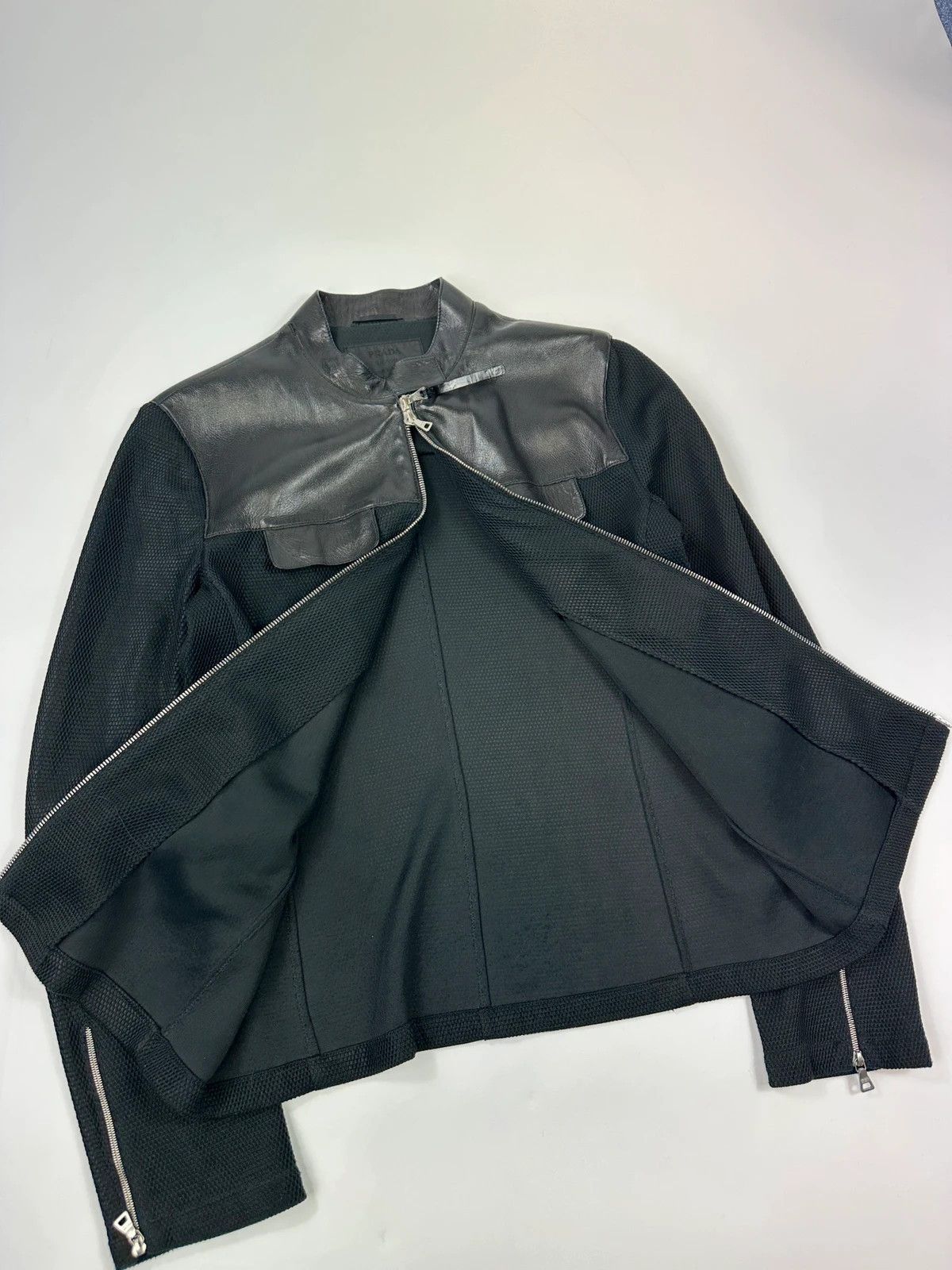 Prada Prada Milano FW1999 Black Mesh & Leather Jacket Size M / US 6-8 / IT 42-44 - 9 Thumbnail