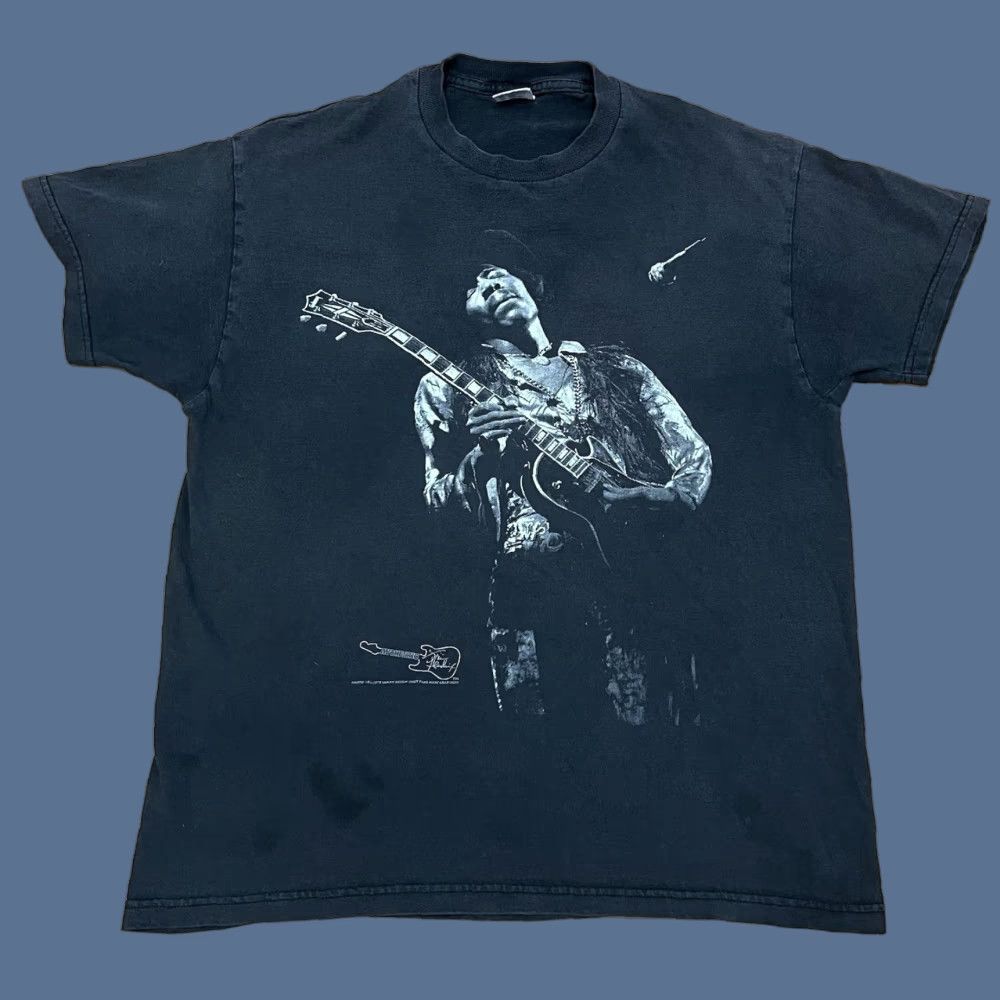 Delta VINTAGE Jimi Hendrix Shirt Delta Rock Graphic Print 90s Men L Black Short Sleeve Cotton Tee Mens Size US L / EU 52-54 / 3 - 1 Thumbnail