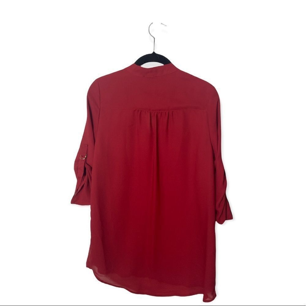 Other Rue21 Red Lightweight Blouse with Buckle Detail | Size S Size S / US 4 / IT 40 - 3 Thumbnail