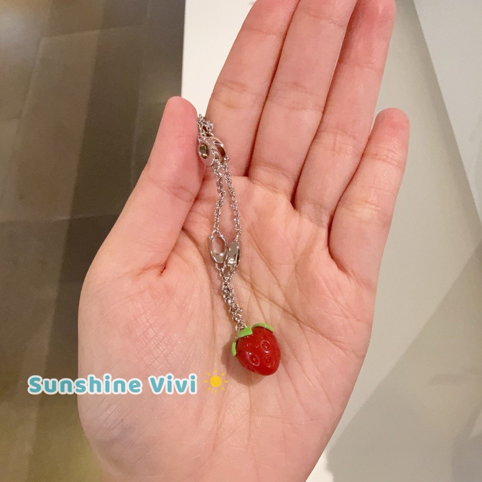 Coach NWT COACH CBB21 Strawberry Charm Bracelet Silver/Multi Size ONE SIZE - 4 Thumbnail