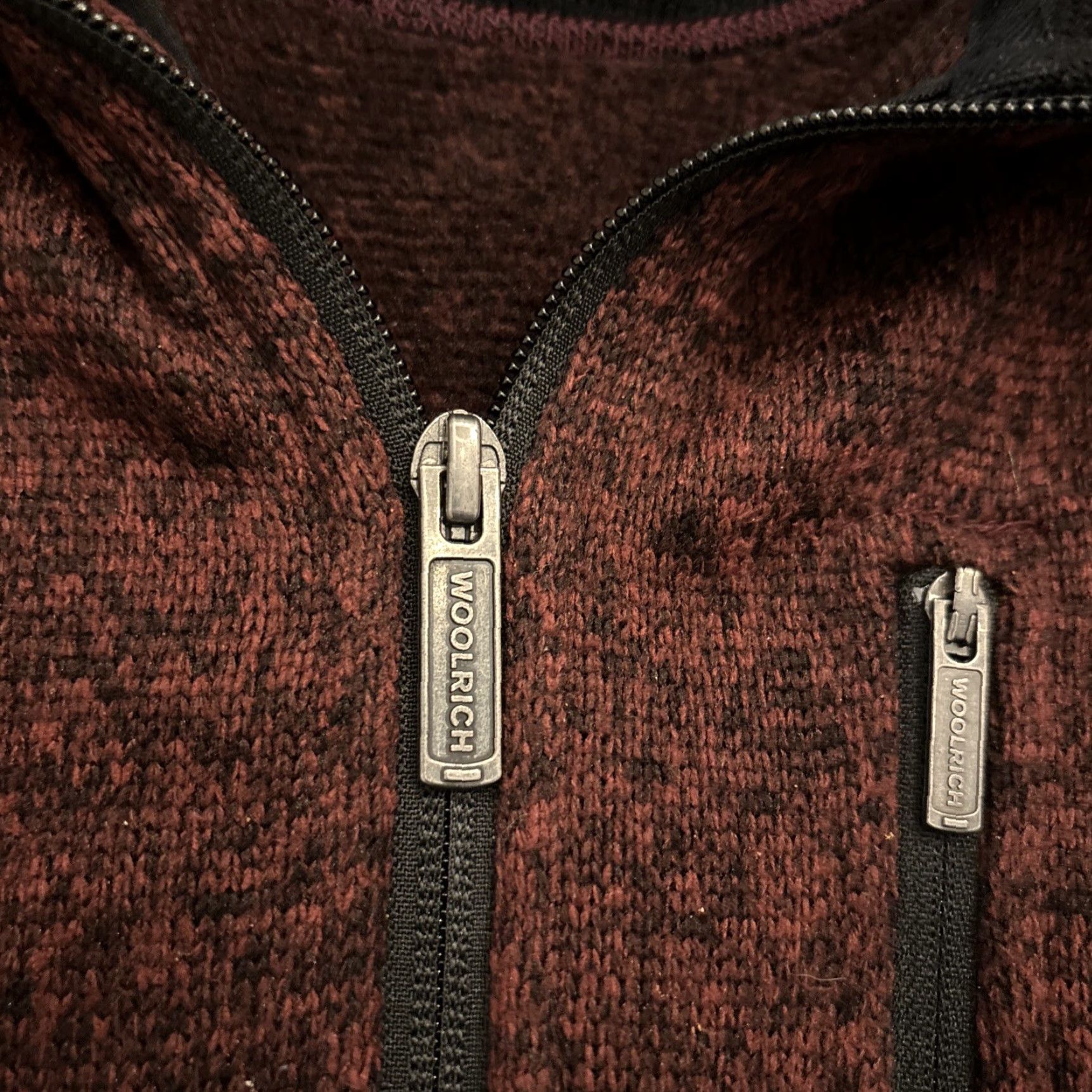 Vintage Woolrich Mens 1/4 Zip Pullover Sweater Fleece Size L Heather Burgundy Size US L / EU 52-54 / 3 - 3 Thumbnail
