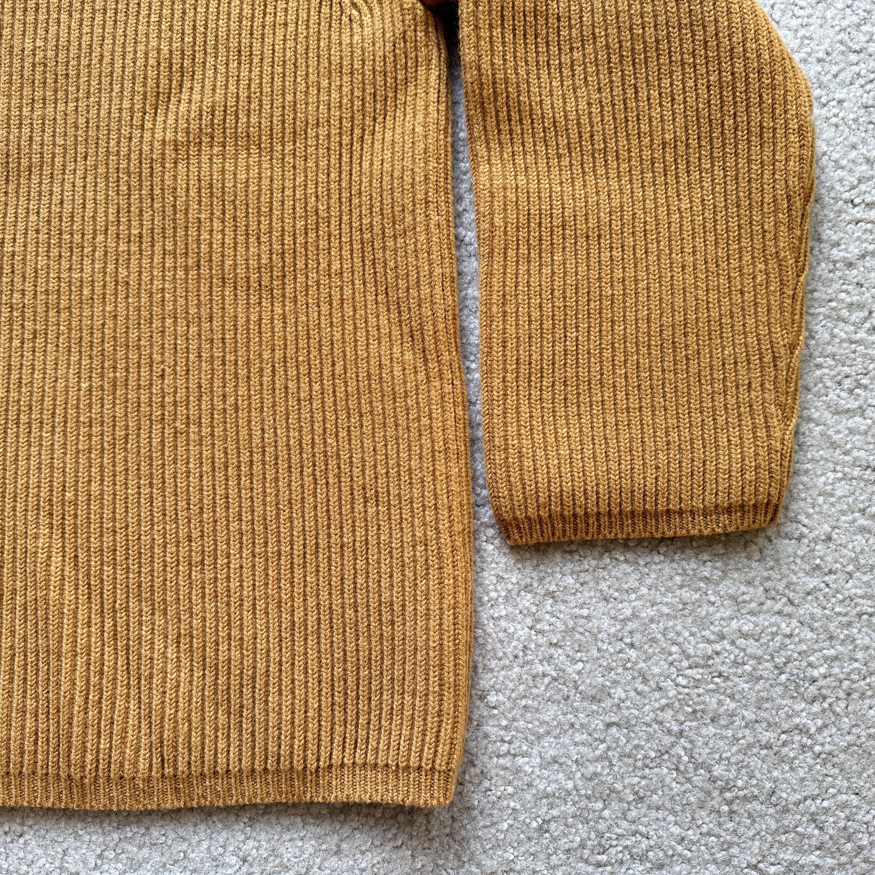 Batoner Batoner Solid Wool Knit Sweater Gold 1/4 Zip Size US M / EU 48-50 / 2 - 5 Thumbnail
