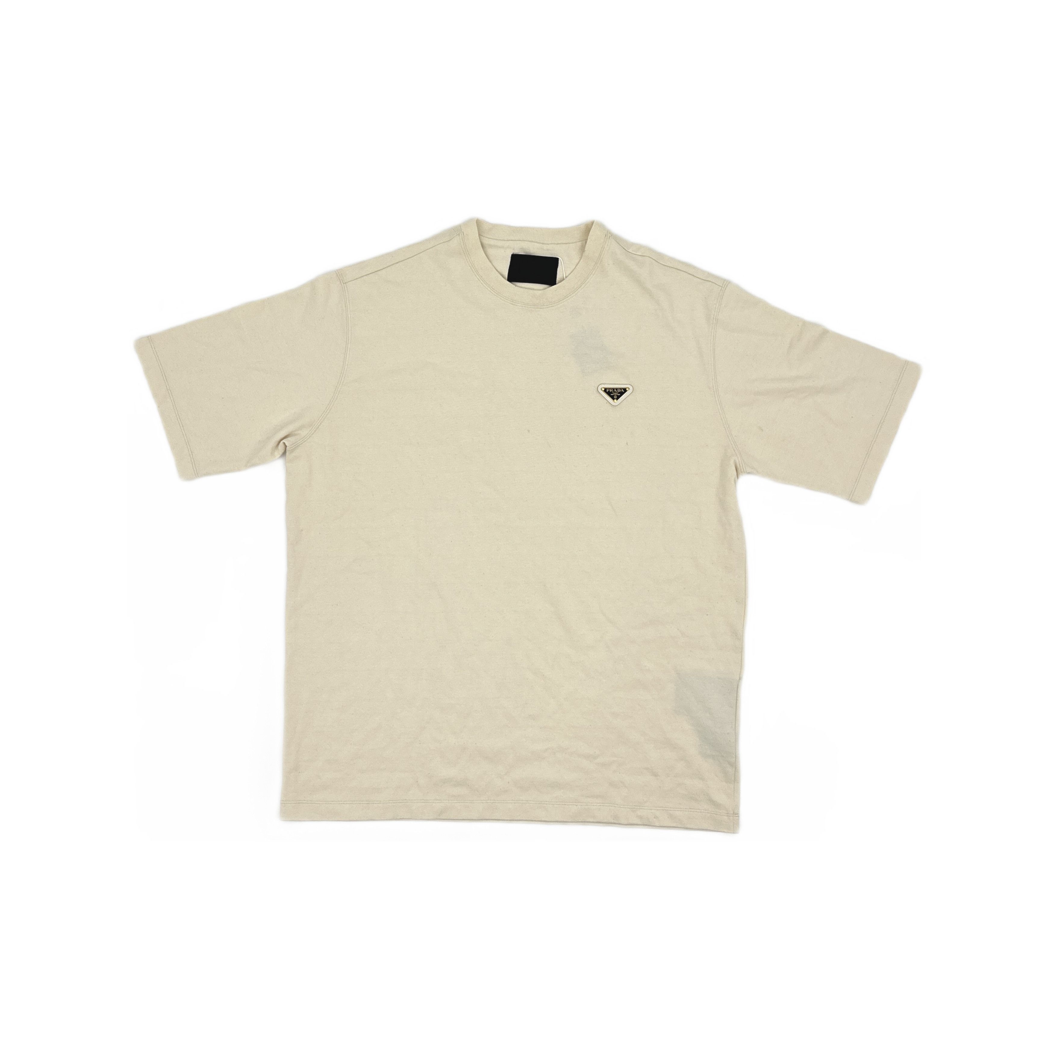 Prada Prada Logo T-Shirt Ivory XL Size US XL / EU 56 / 4 - 1 Thumbnail