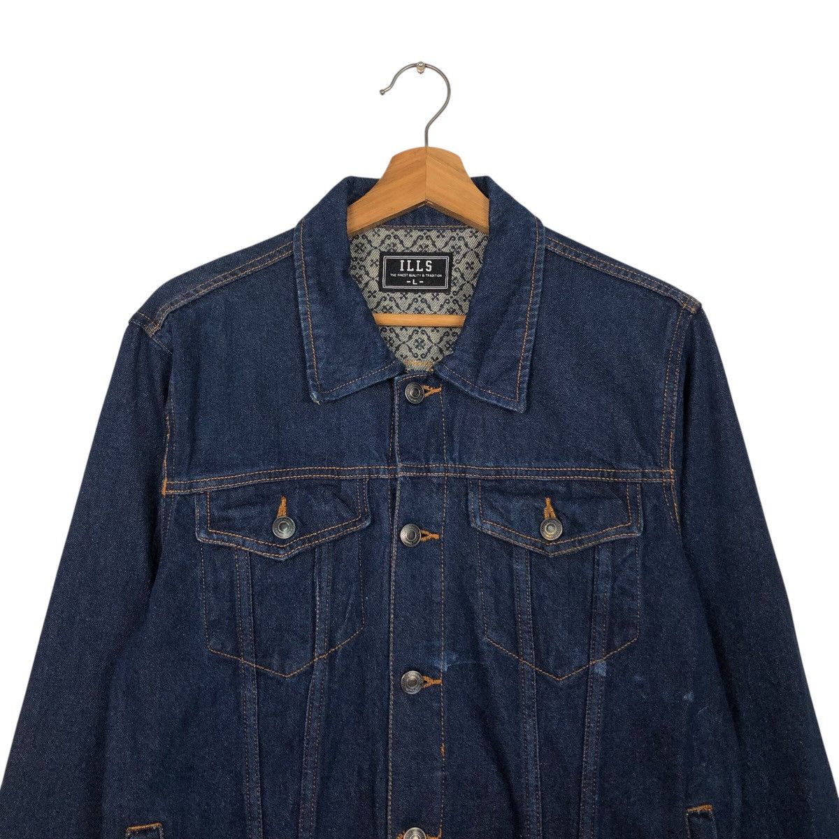Japanese Brand 📌Vintage Denim Trucker Jacket ILLS Japan Issey Miyake Size US L / EU 52-54 / 3 - 4 Thumbnail
