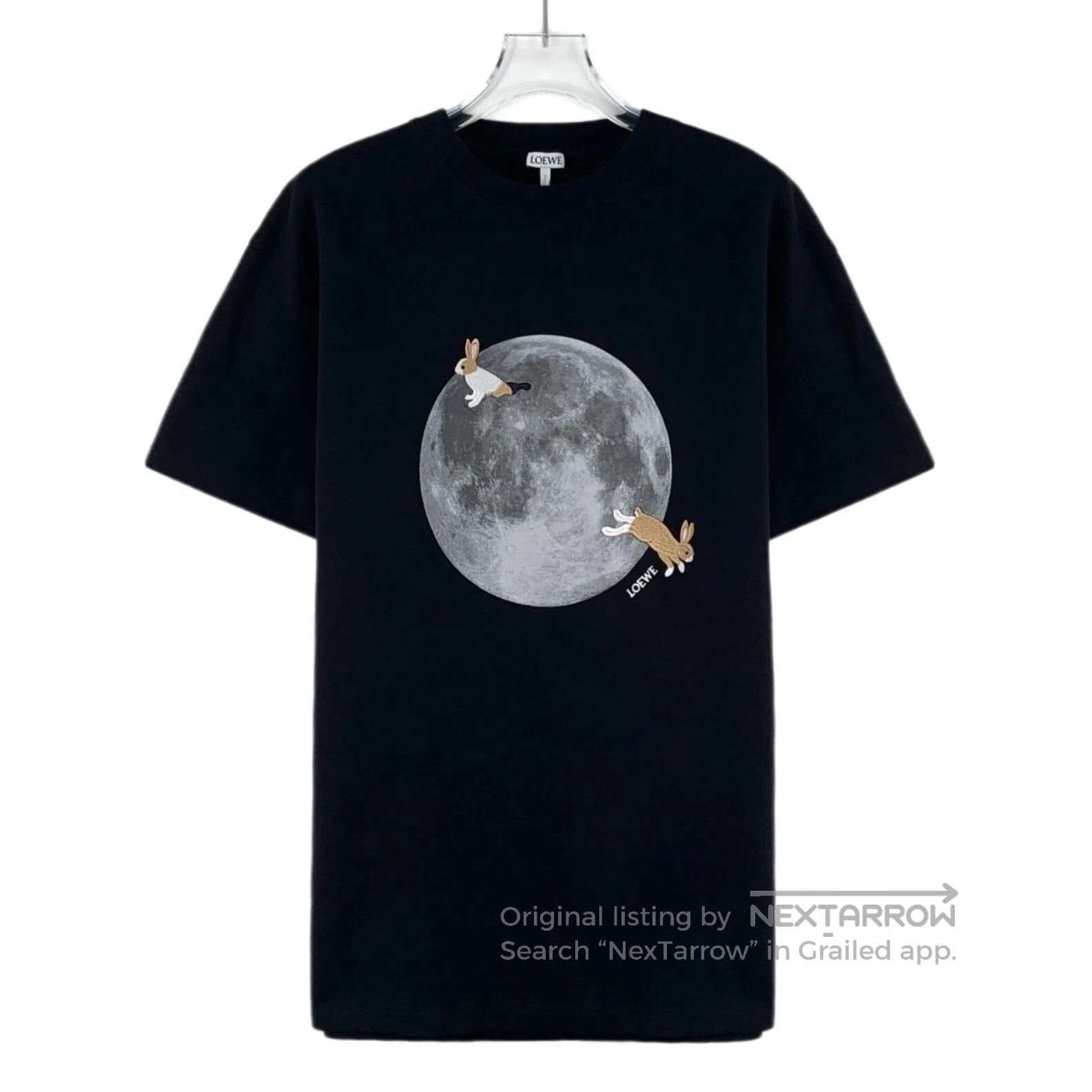 Loewe Loewe 25 Moon Rabbit Embroidery Cotton T-shirt. Size XS / US 0-2 / IT 36-38 - 1 Thumbnail