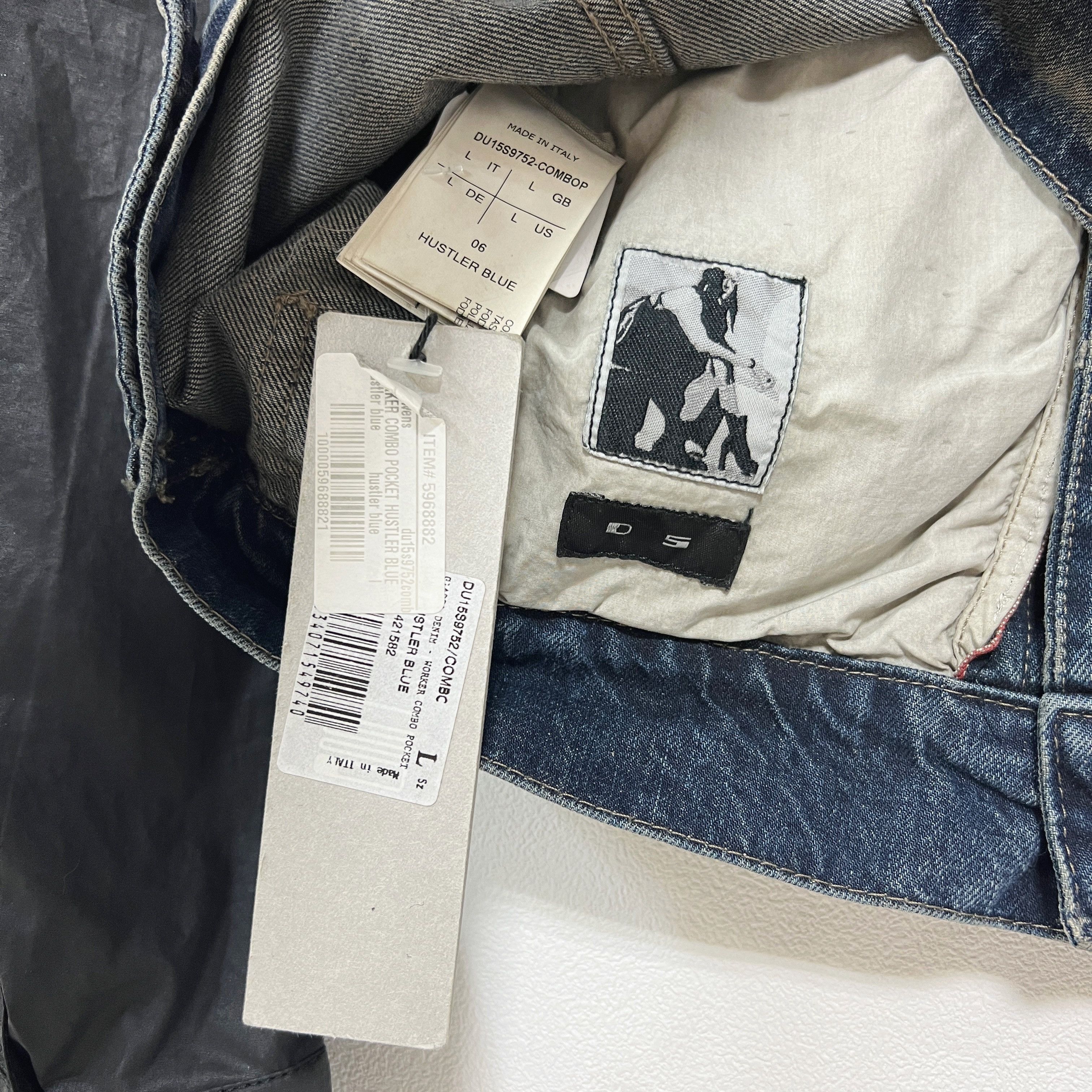 Rick Owens Rick Owens 15SS DRKSHDW Pocket Leather Denim Jacket Size US L / EU 52-54 / 3 - 8 Thumbnail