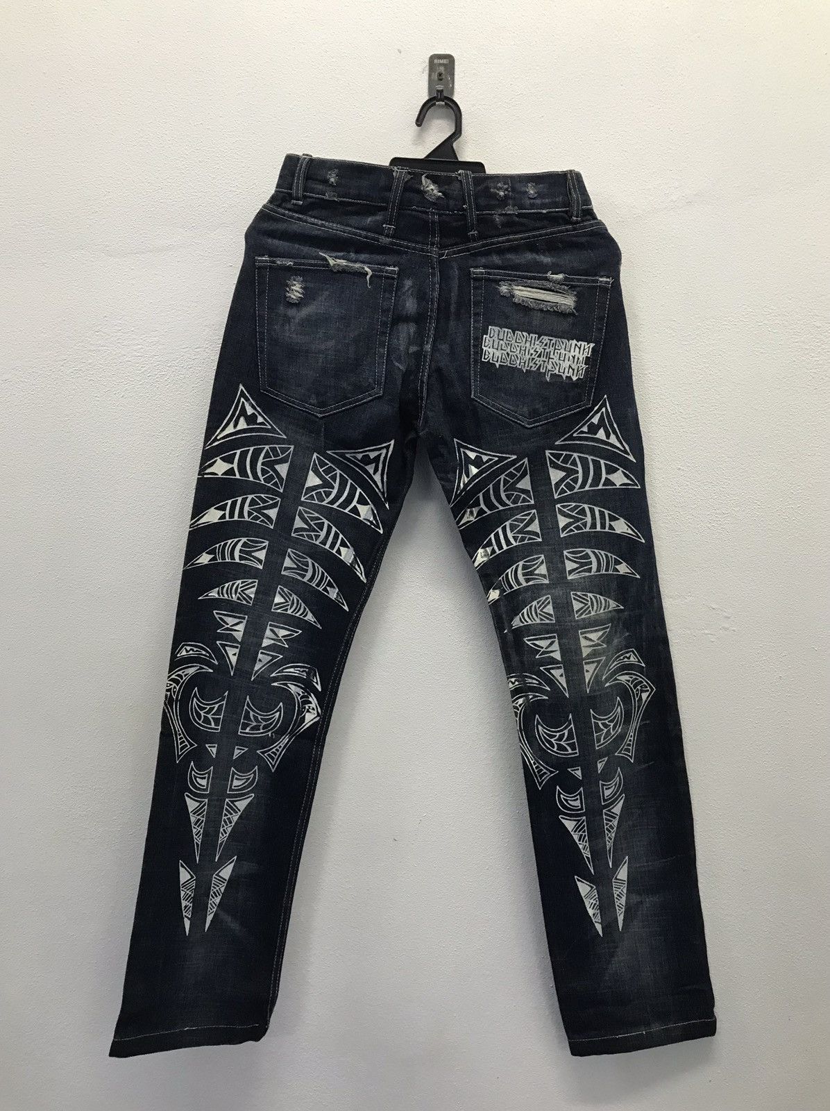 Handmade × Vintage Vintage Hand Made By Buddhist Punk Denim Pants Size US 29 - 1 Thumbnail