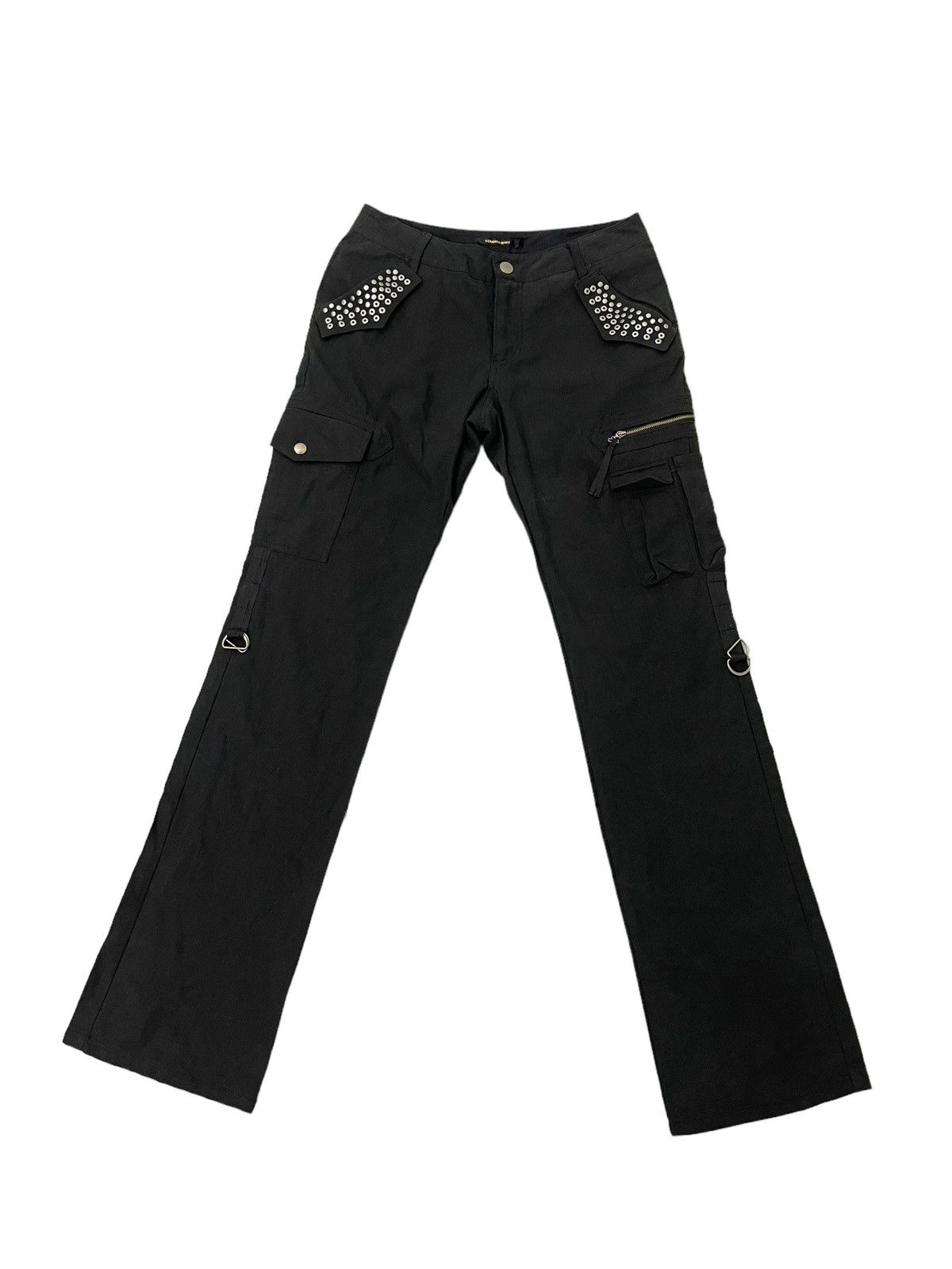 Japanese Brand Slight Flare Cargo Tornado Mart Slim Low Rise Boot Cut 7🟦7 Size US 29 - 2 Thumbnail
