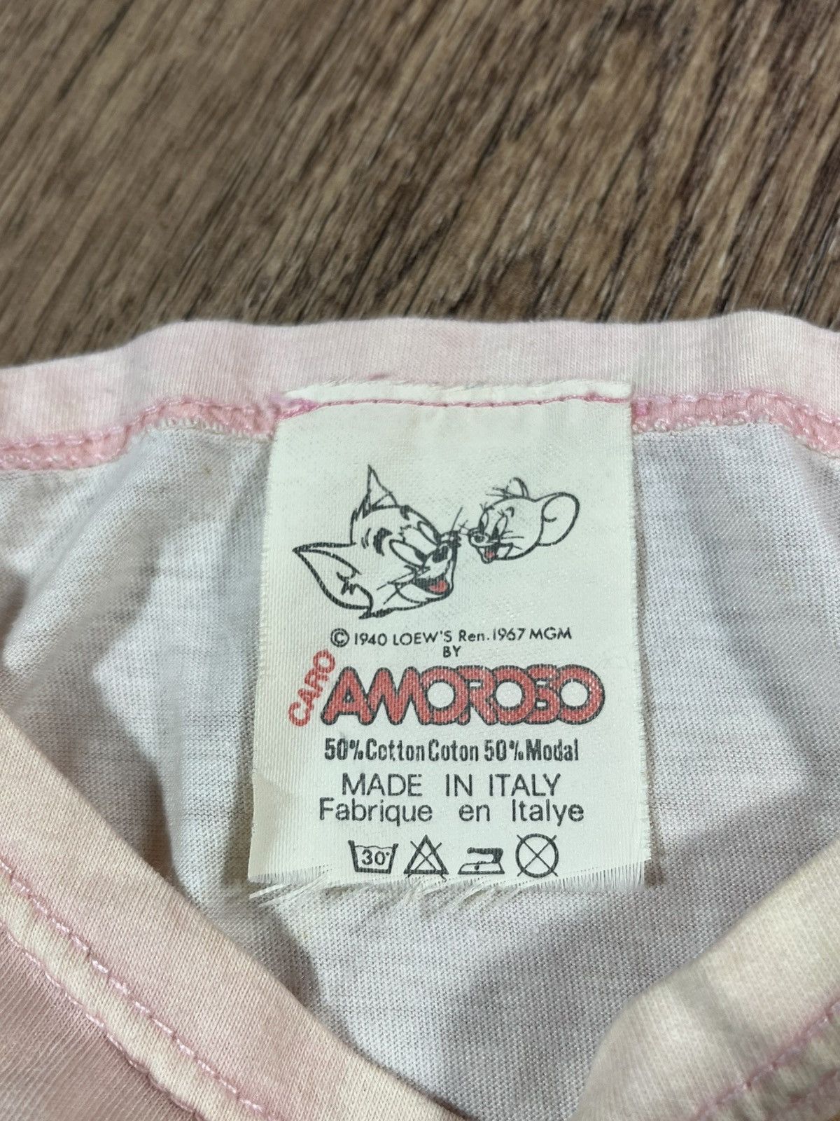Vintage Vintage T Shirt Amoroso 70s Tom And Jerry Retro 1940 1967 Size L / US 10 / IT 46 - 6 Thumbnail