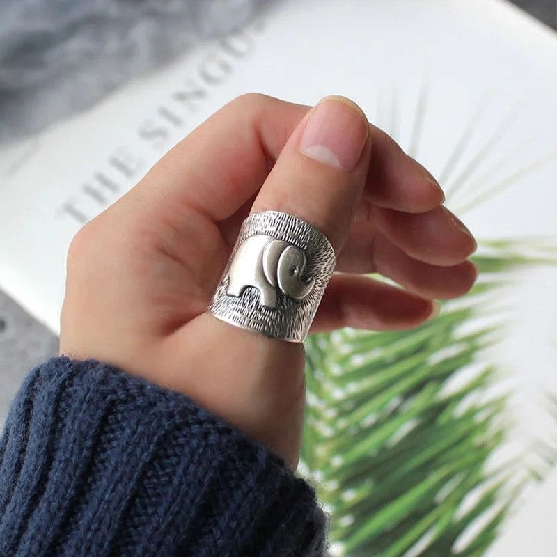 Japanese Brand × Jewelry × Vintage Elephant Wide Ring Size ONE SIZE - 6 Thumbnail
