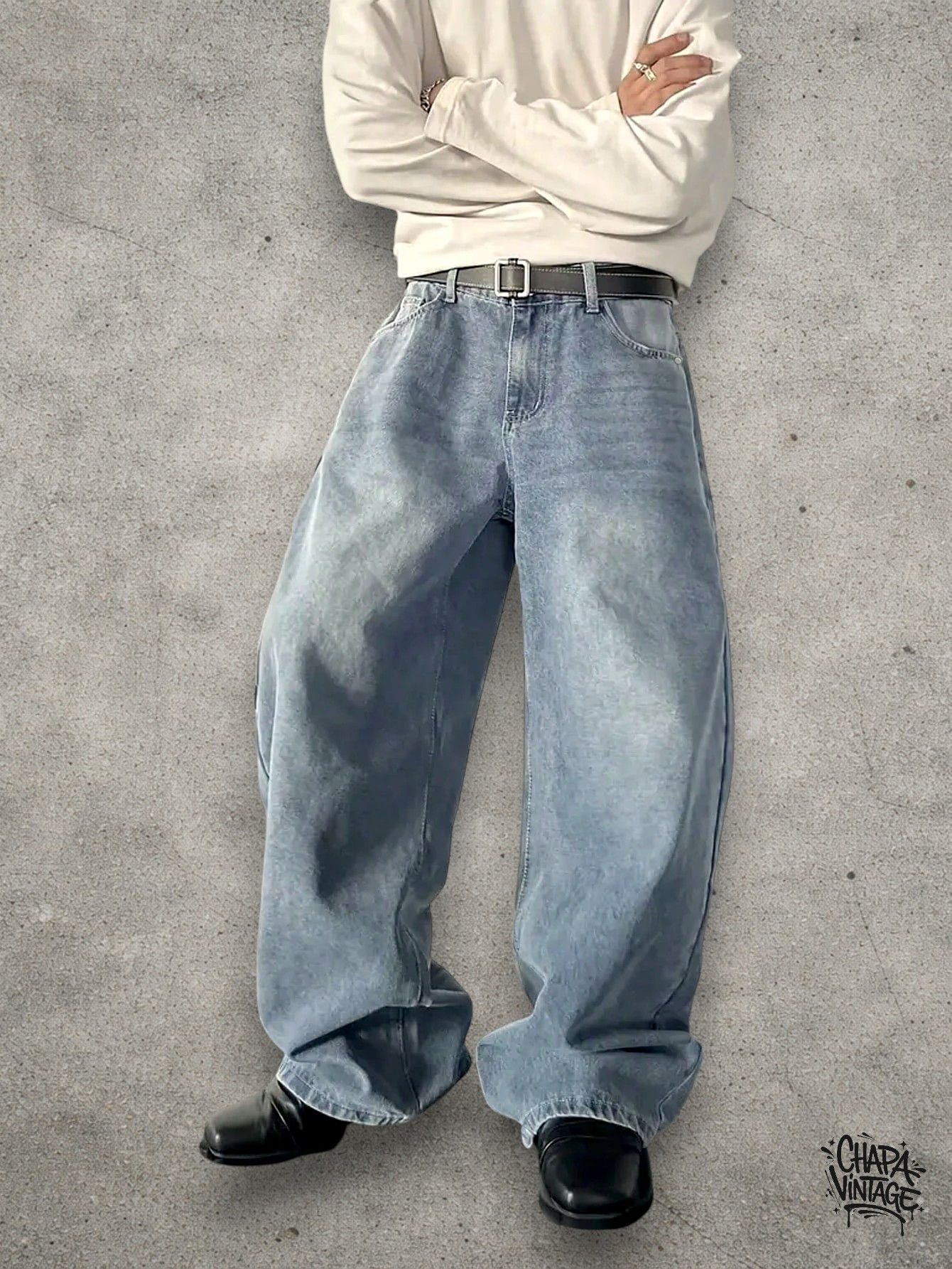 Vintage Washed retro jeans Size US 32 / EU 48 - 2 Thumbnail