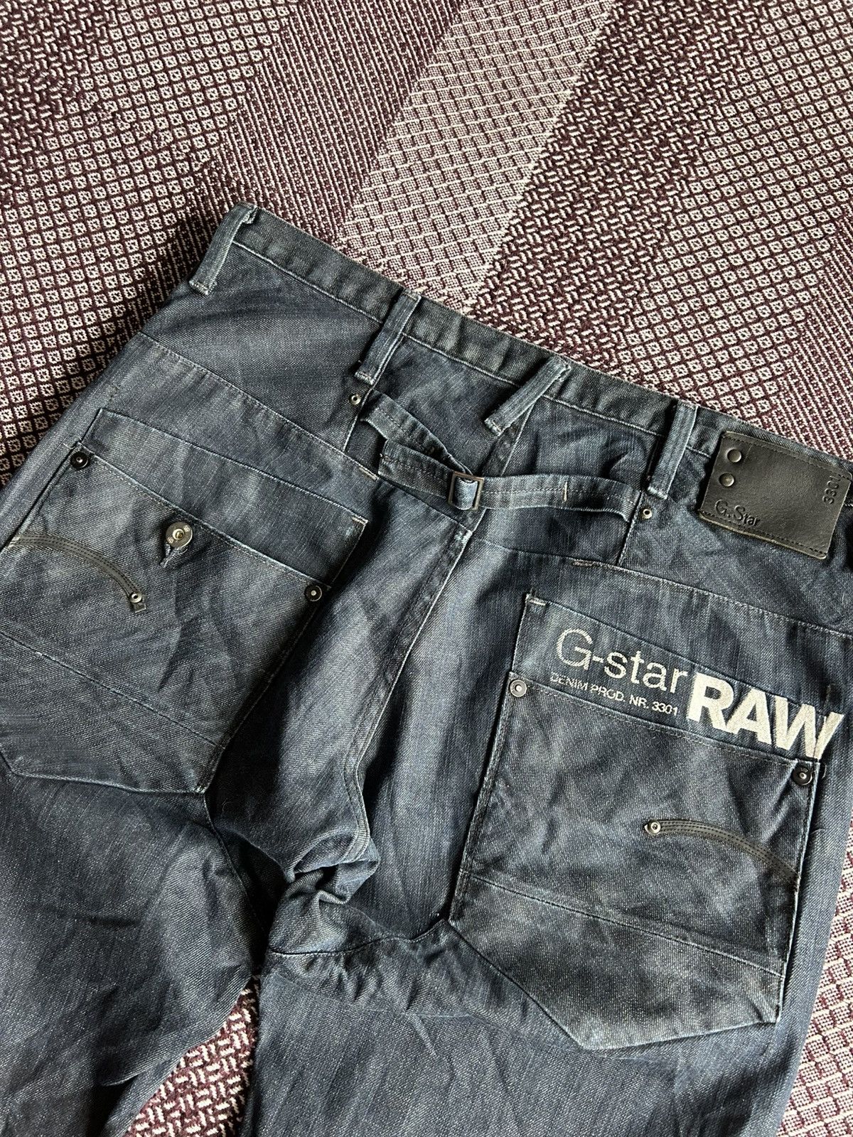 G-Star × Vintage Vintage G-star Raw GS Blade Embro Loose Denim Shorts Size 33 Size US 33 - 7 Thumbnail