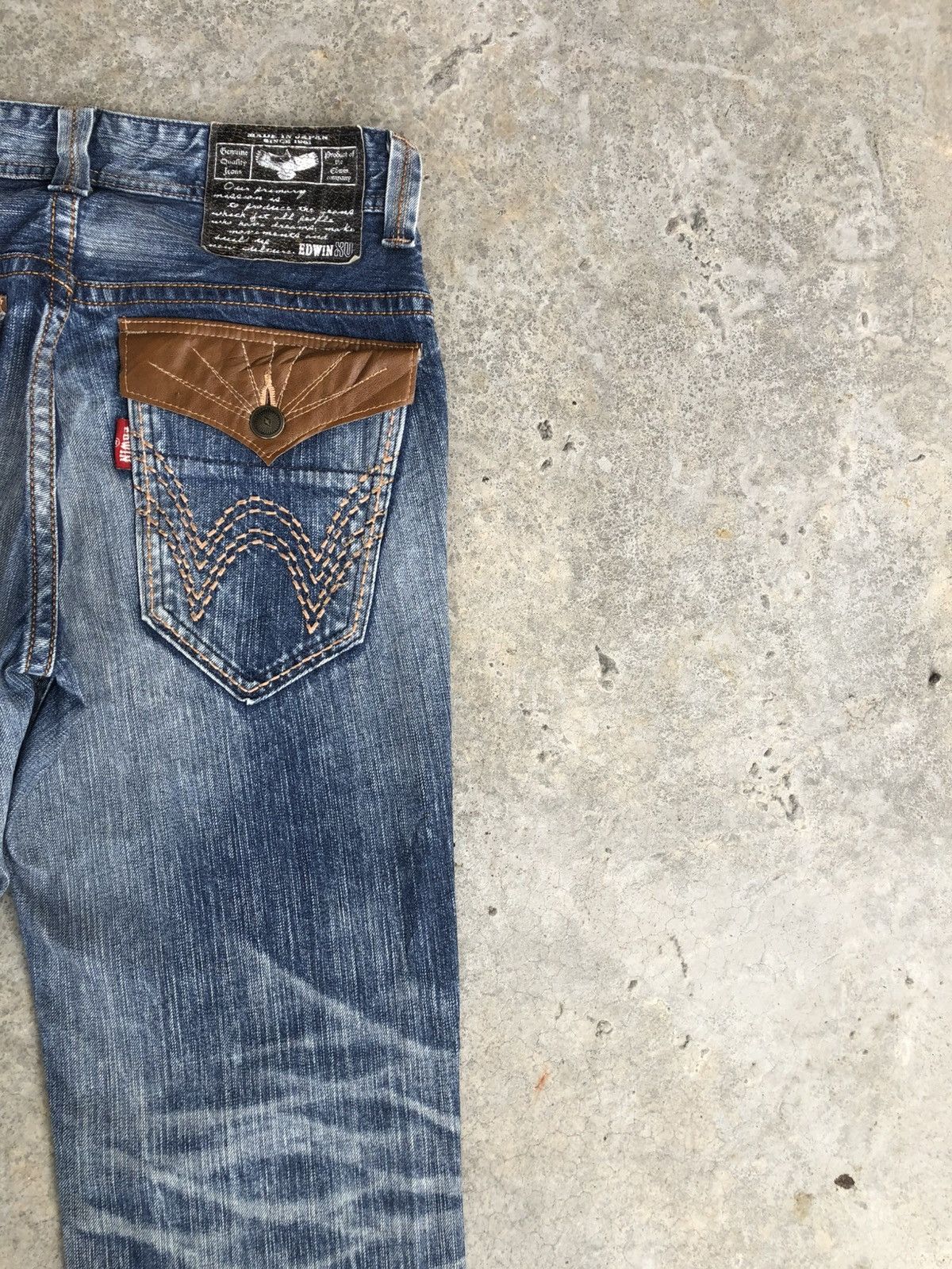 If Six Was Nine Japanese Edwin XU Flared Jeans Distressed Jeans Size US 31 - 10 Thumbnail