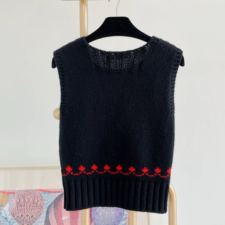 Dior Dior Black knitted sleeveless top Size XXS / US 00 / IT 34 - 2 Thumbnail