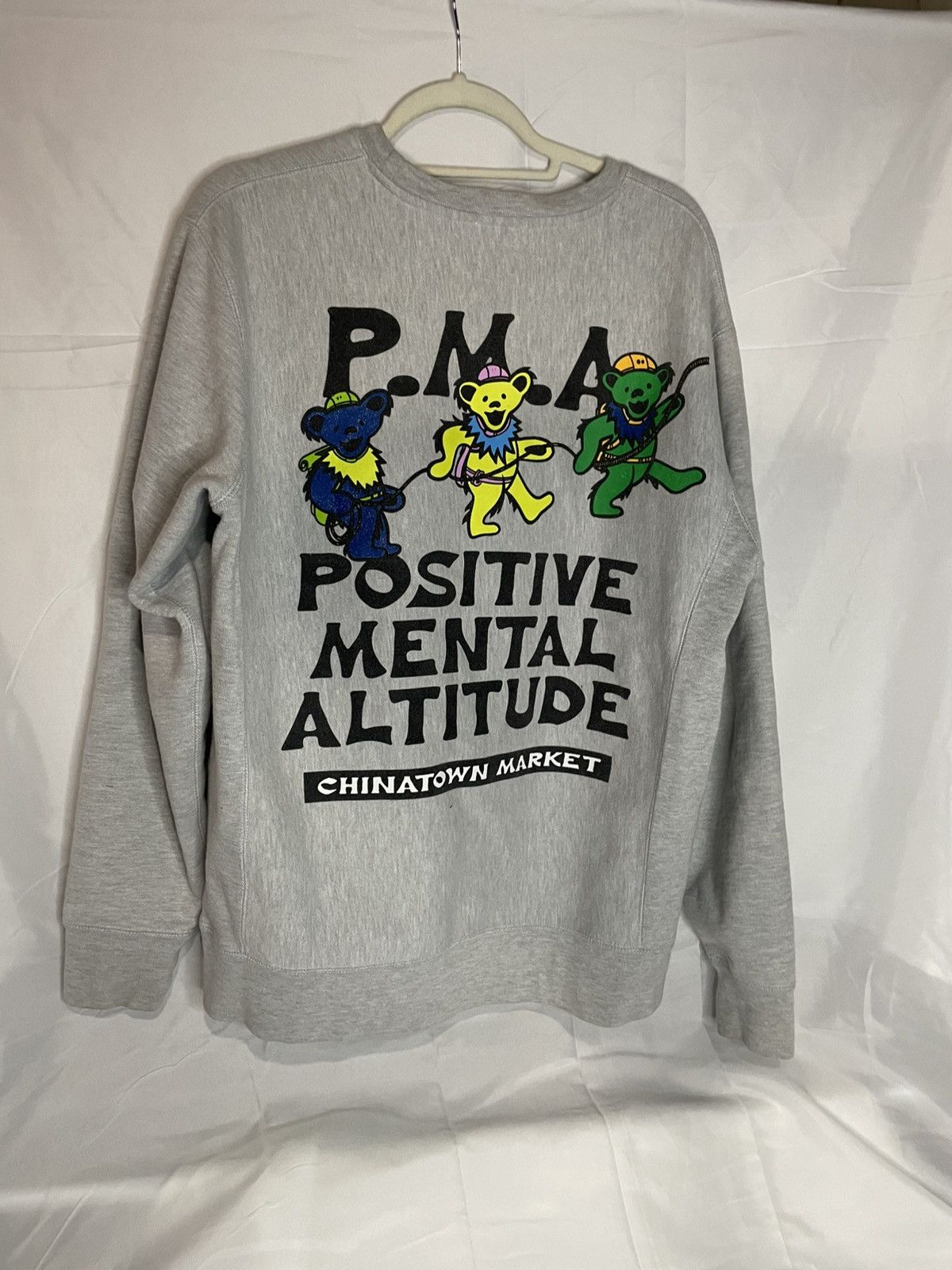 Grateful Dead × Market 2023 Chinatown Market X Grateful Dead P.M.A Crewneck Grey Size US M / EU 48-50 / 2 - 4 Thumbnail