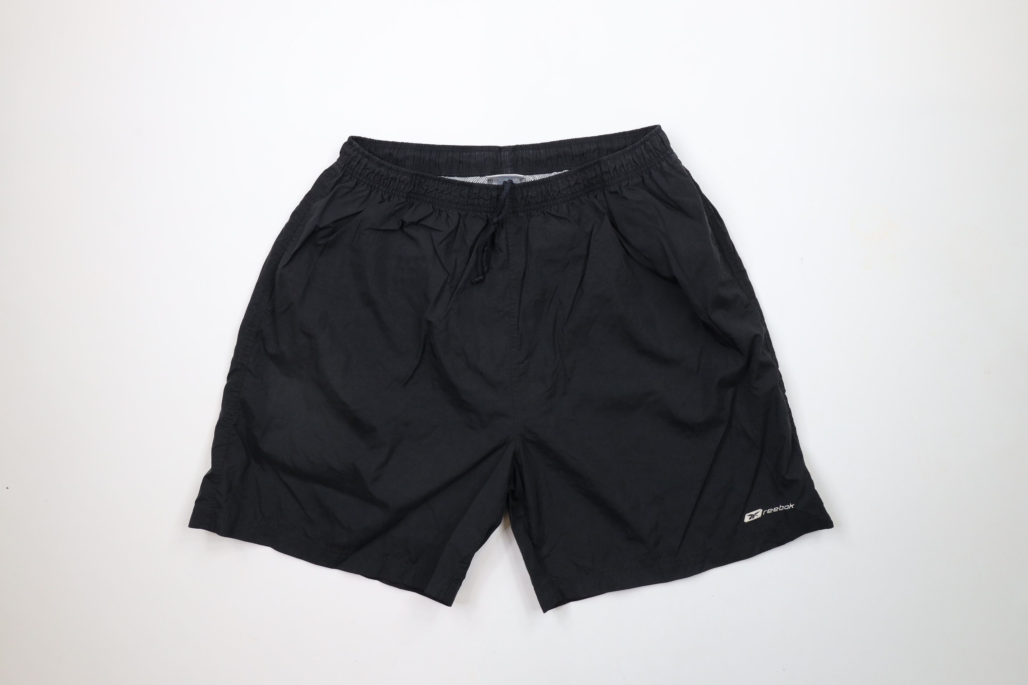 Reebok × Vintage Vintage 90s Reebok Out Lined Above Knee Shorts Baggies Black Size US 38 / EU 54 - 1 Thumbnail