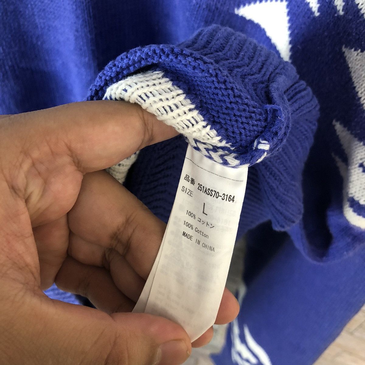 Japanese Brand Azul Purple navajo Knitwear sweatshirt #A1062 Size US L / EU 52-54 / 3 - 13 Thumbnail