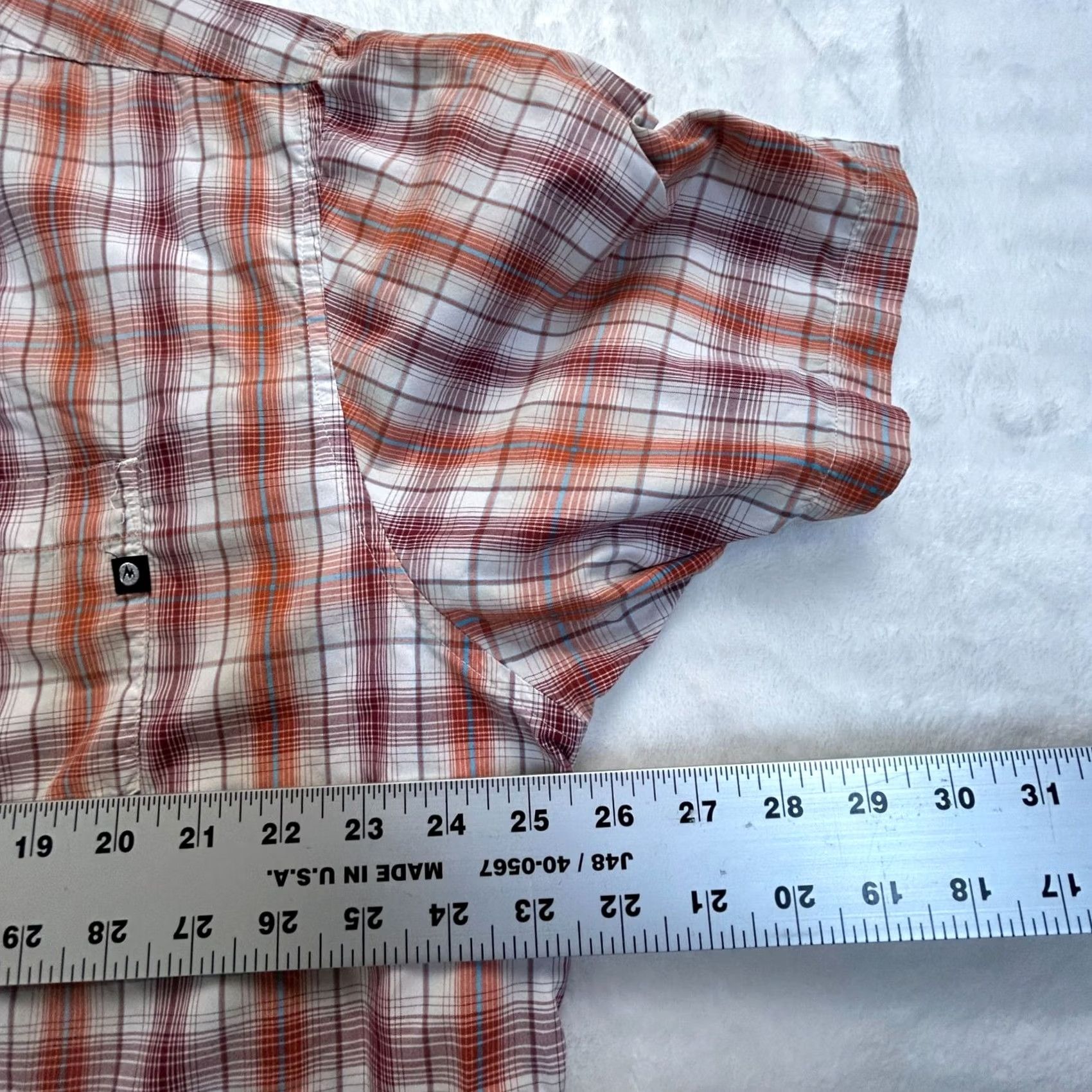 Marmot Marmot Mens XXL Orange Plaid Short Sleeve Button-Up Shirt Pocket Casual Outdoor Size US XXL / EU 58 / 5 - 6 Thumbnail
