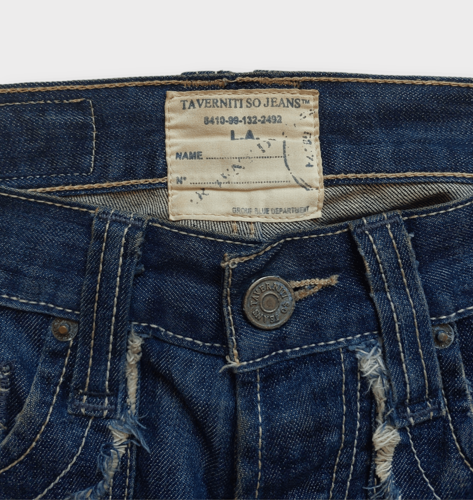 Vintage Vintage Jimmy Taverniti Outer Stitched Jeans Size US 29 - 8 Thumbnail